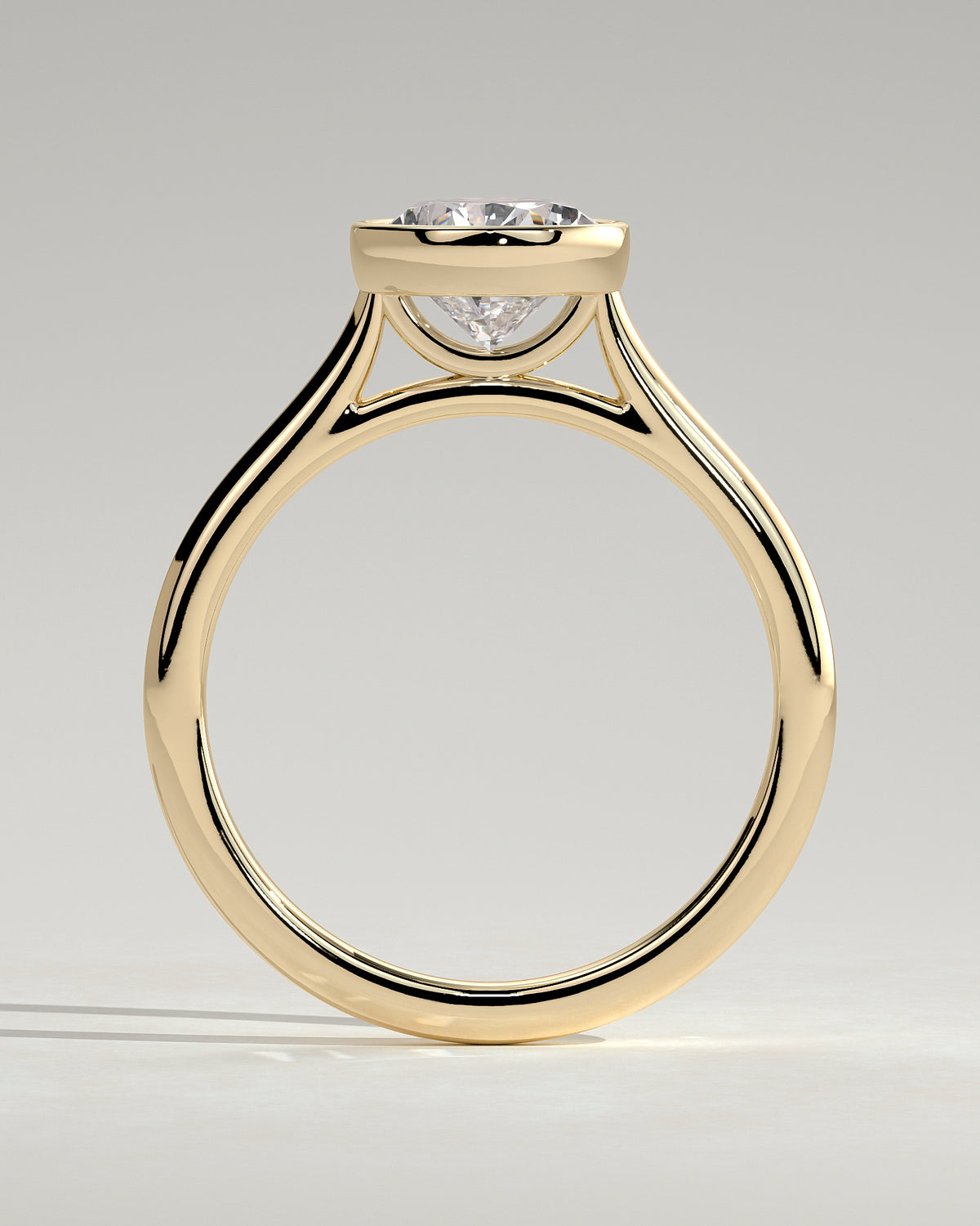 MET 0185 - 2 ct center stone - 18k Yellow Gold source reference - setting detail view