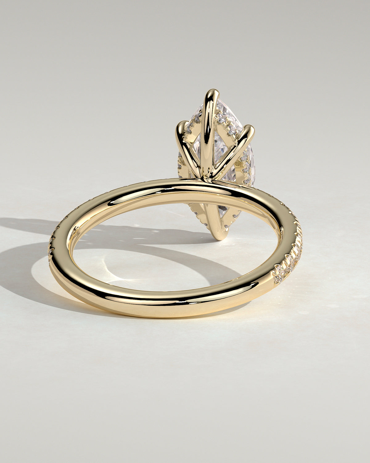 MET 0186 - 2 ct center stone - 18k Yellow Gold source reference - setting detail view