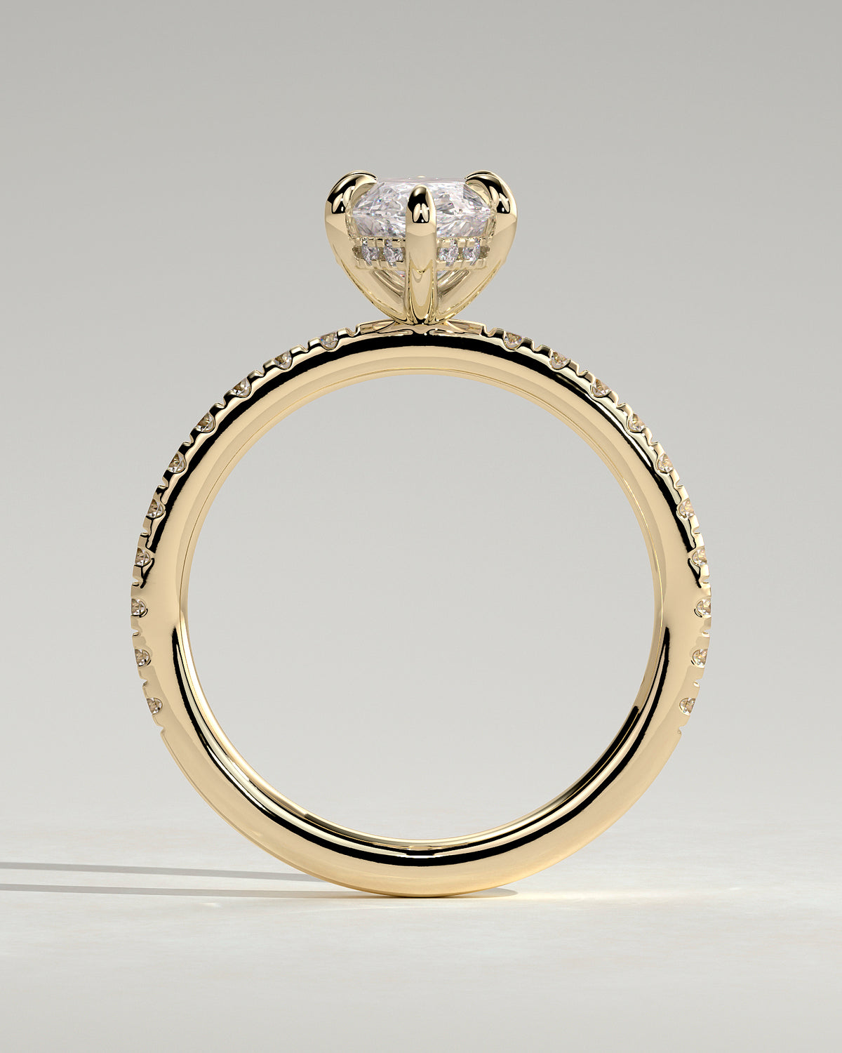 MET 0186 - 2 ct center stone - 18k Yellow Gold source reference - setting detail view