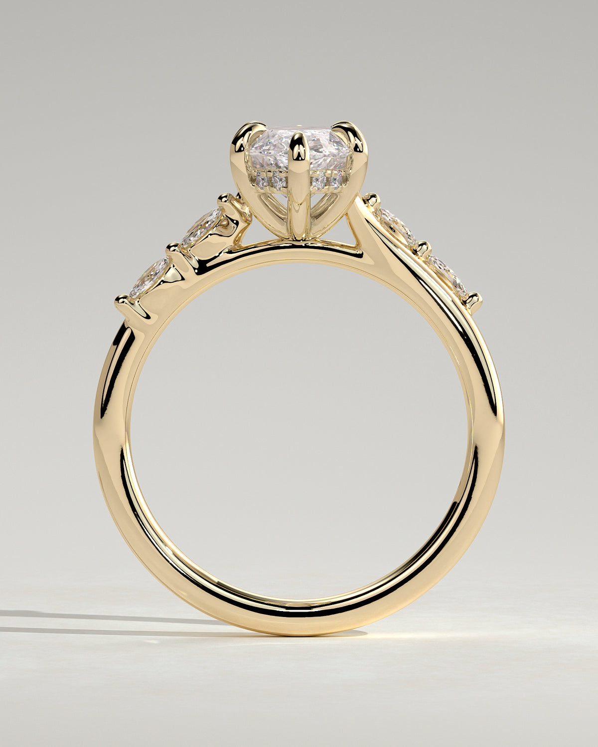 MET 0187 - 2 ct center stone - 18k Yellow Gold source reference - setting detail view