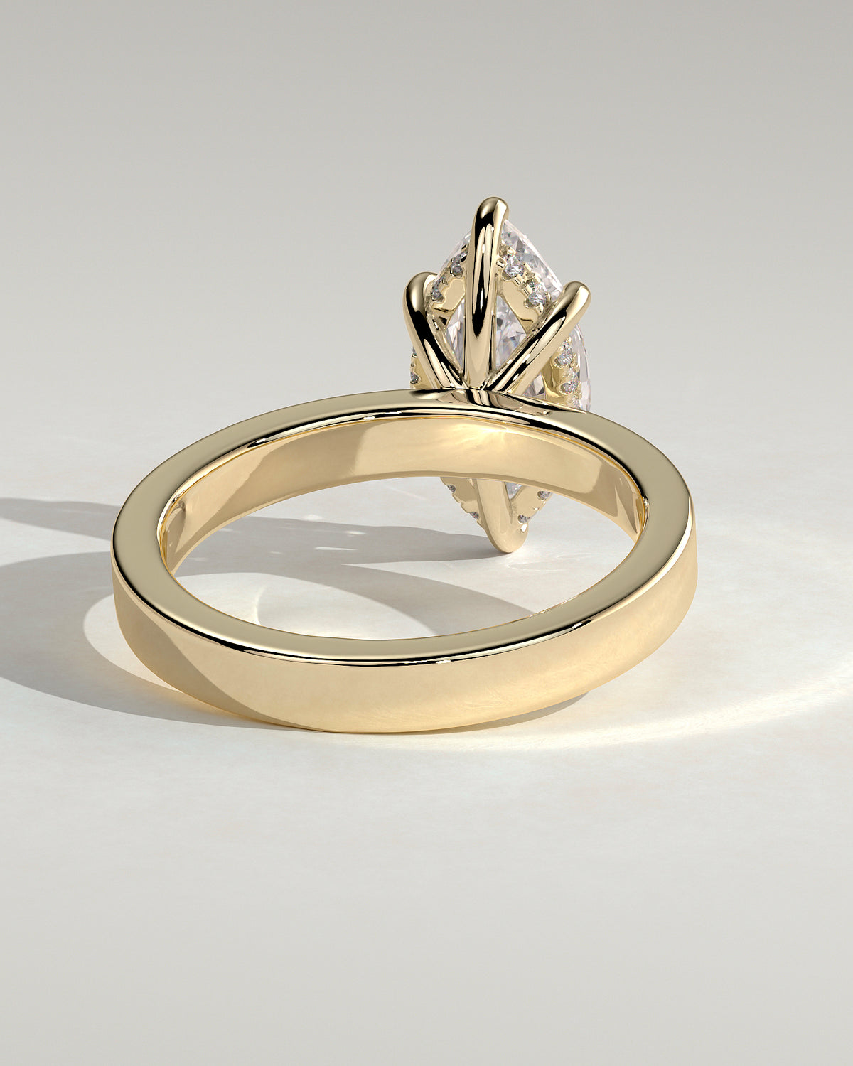 MET 0188 - 2 ct center stone - 18k Yellow Gold source reference - setting detail view