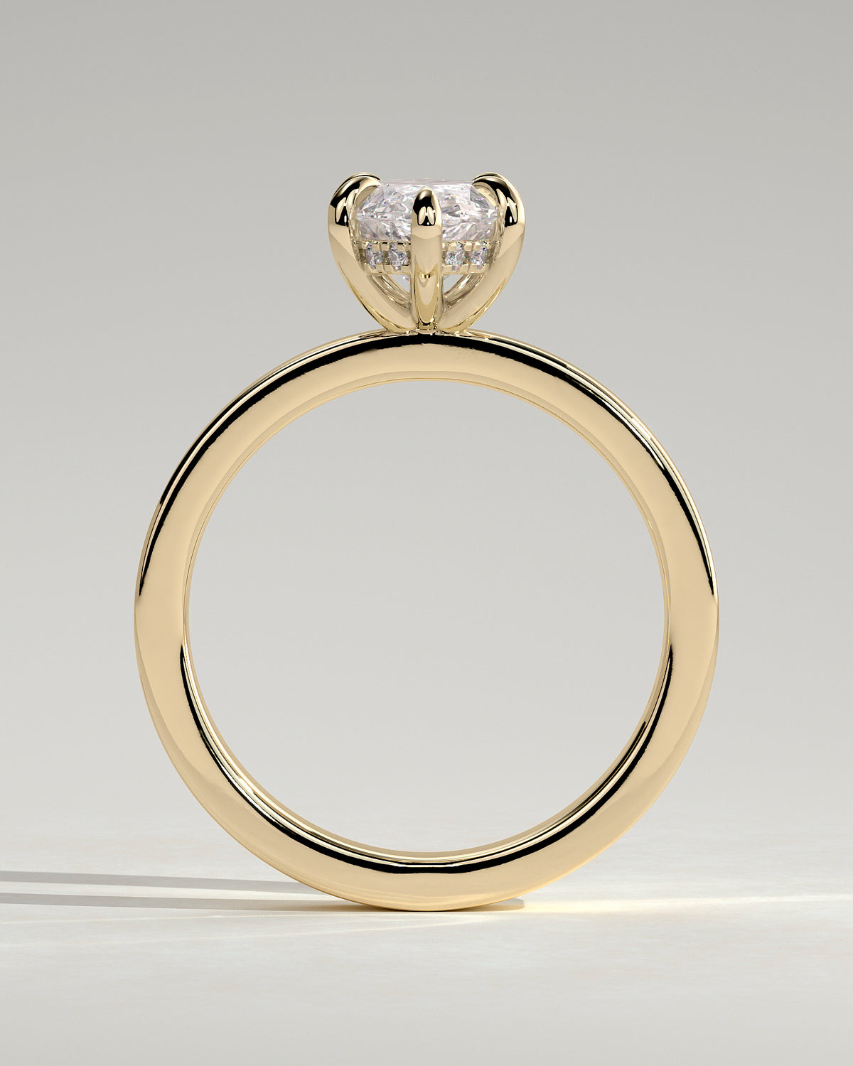 MET 0188 - 2 ct center stone - 18k Yellow Gold source reference - setting detail view