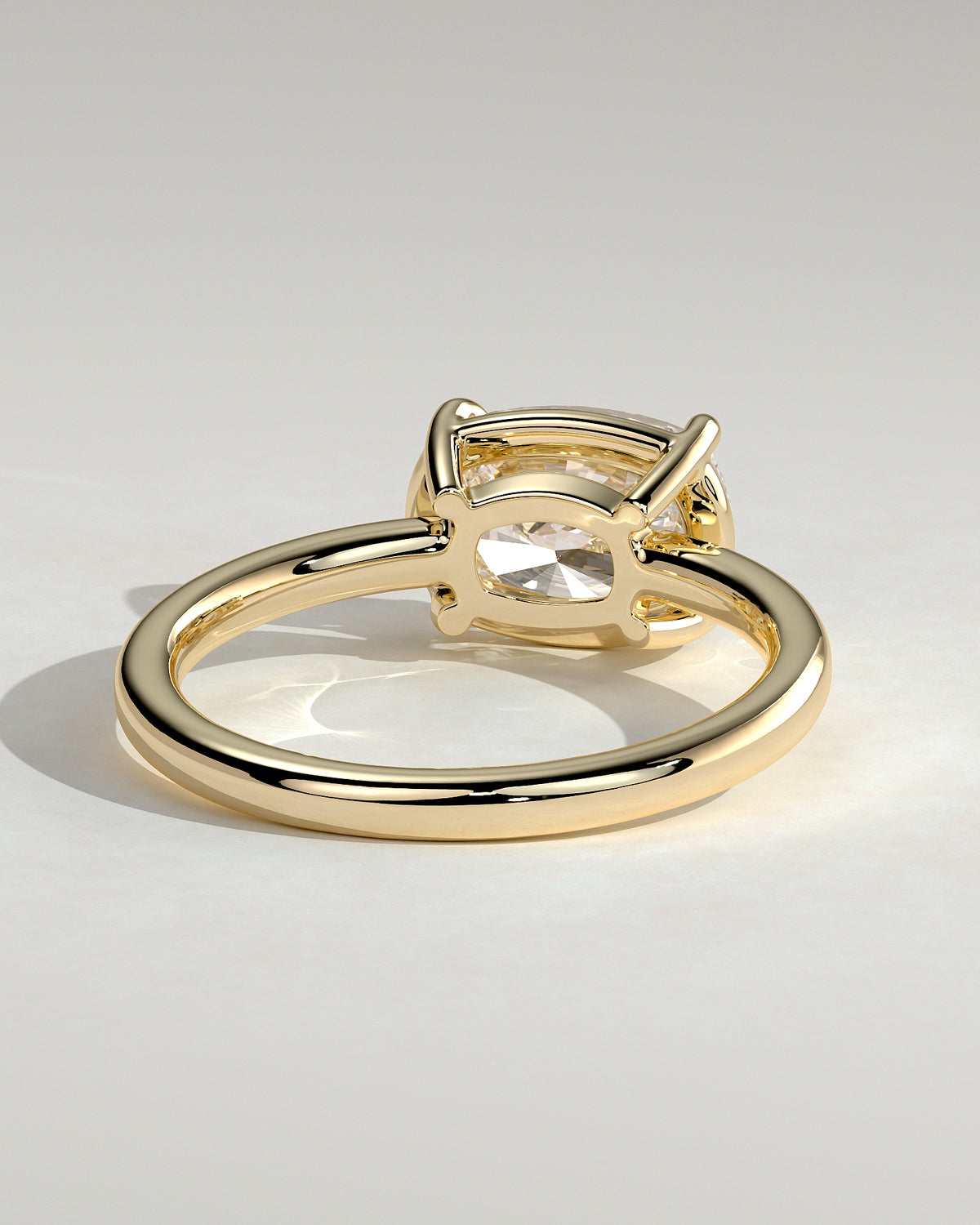 MET 0189 - 2 ct center stone - 18k Yellow Gold source reference - setting detail view