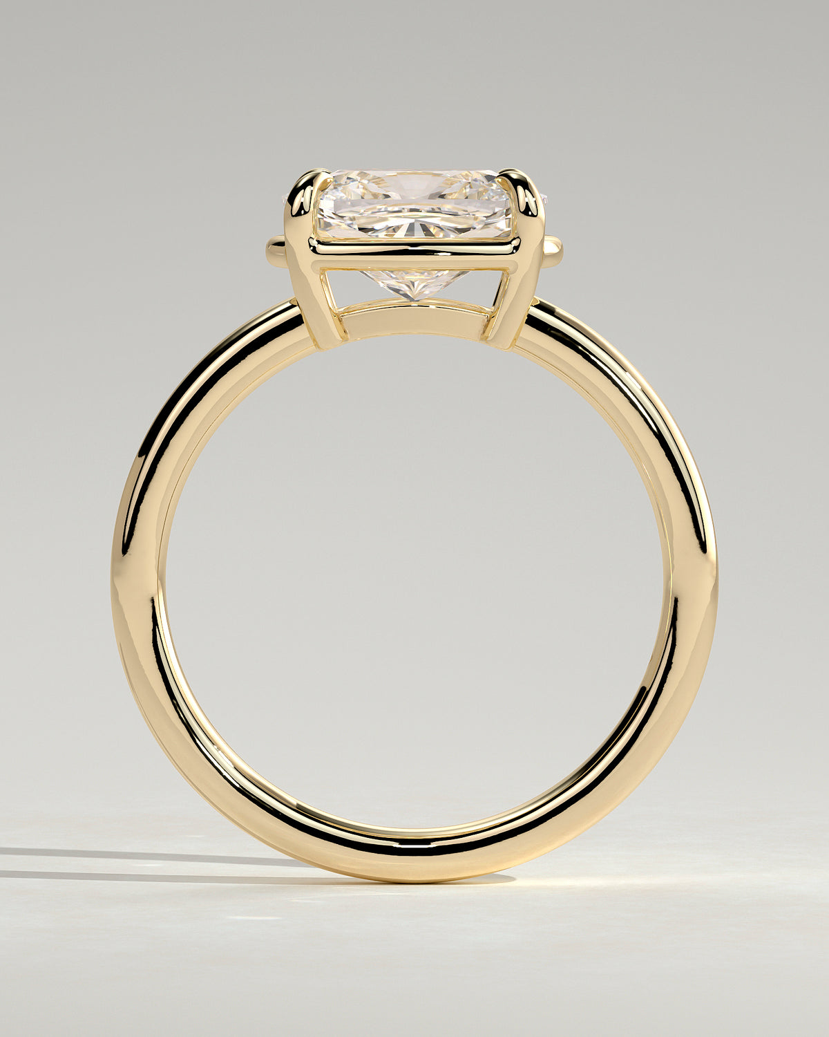 MET 0189 - 2 ct center stone - 18k Yellow Gold source reference - setting detail view