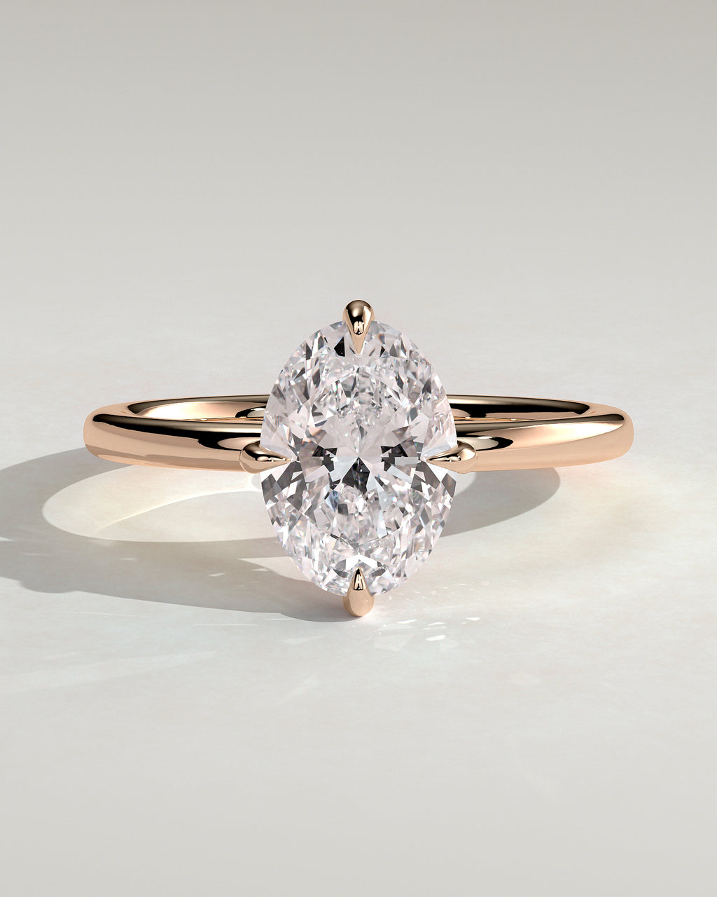 MET 0191 - 2 ct center stone - 18k Rose Gold source reference - front view
