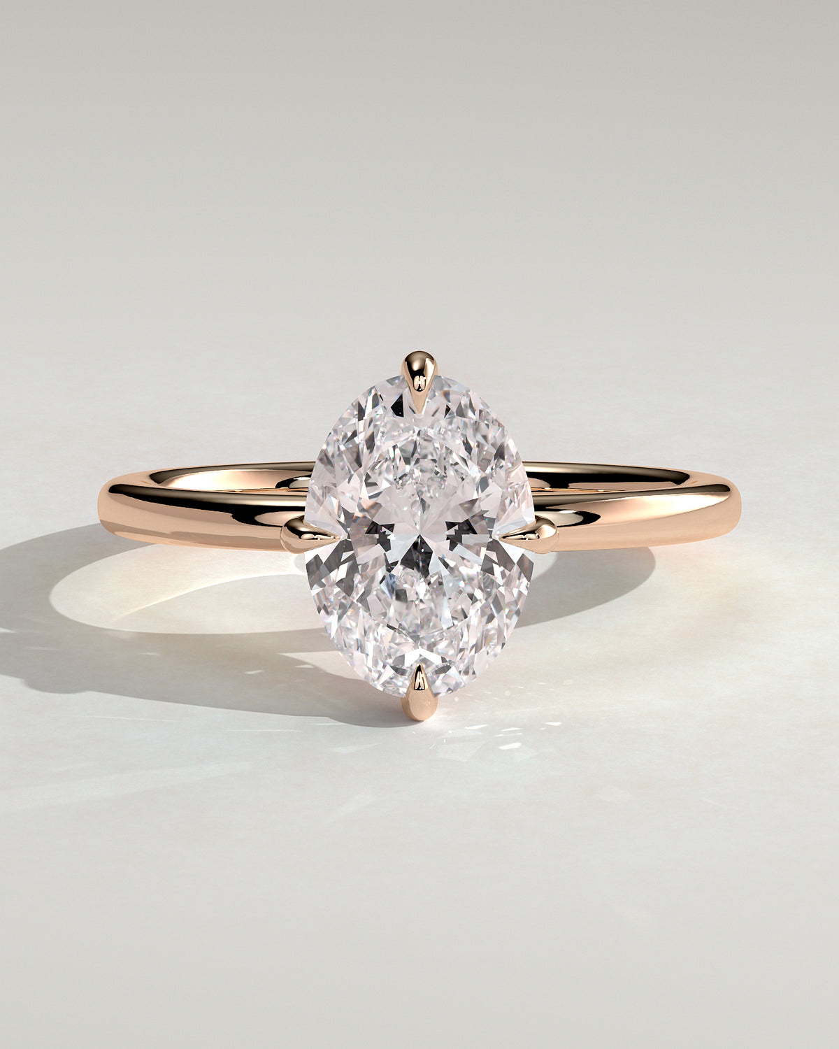 MET 0191 - 2 ct center stone - 18k Rose Gold source reference - front view