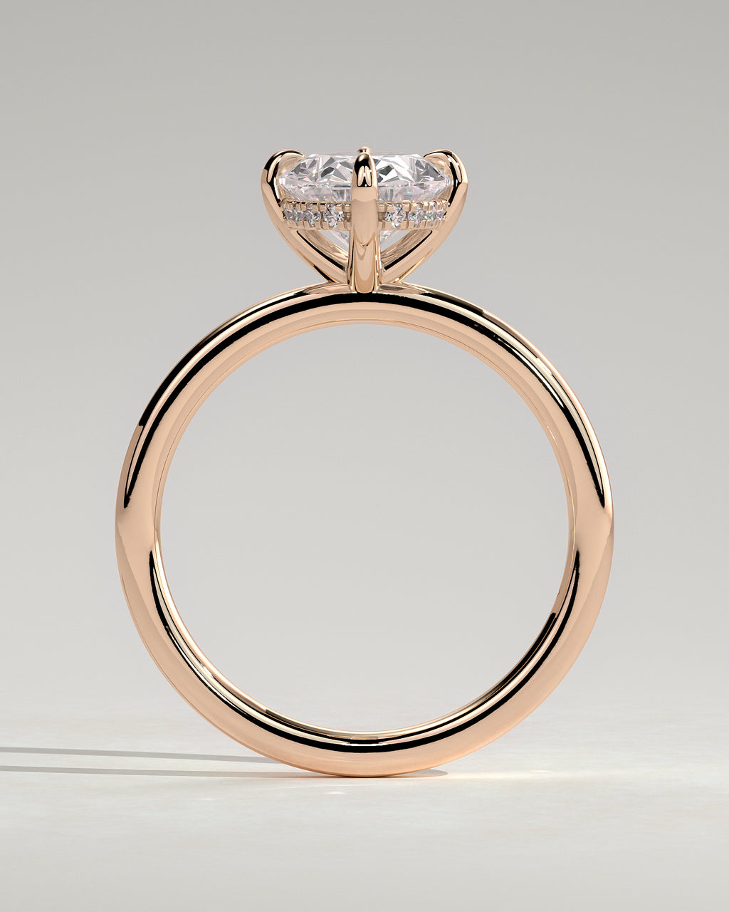 MET 0191 - 2 ct center stone - 18k Rose Gold source reference - setting detail view