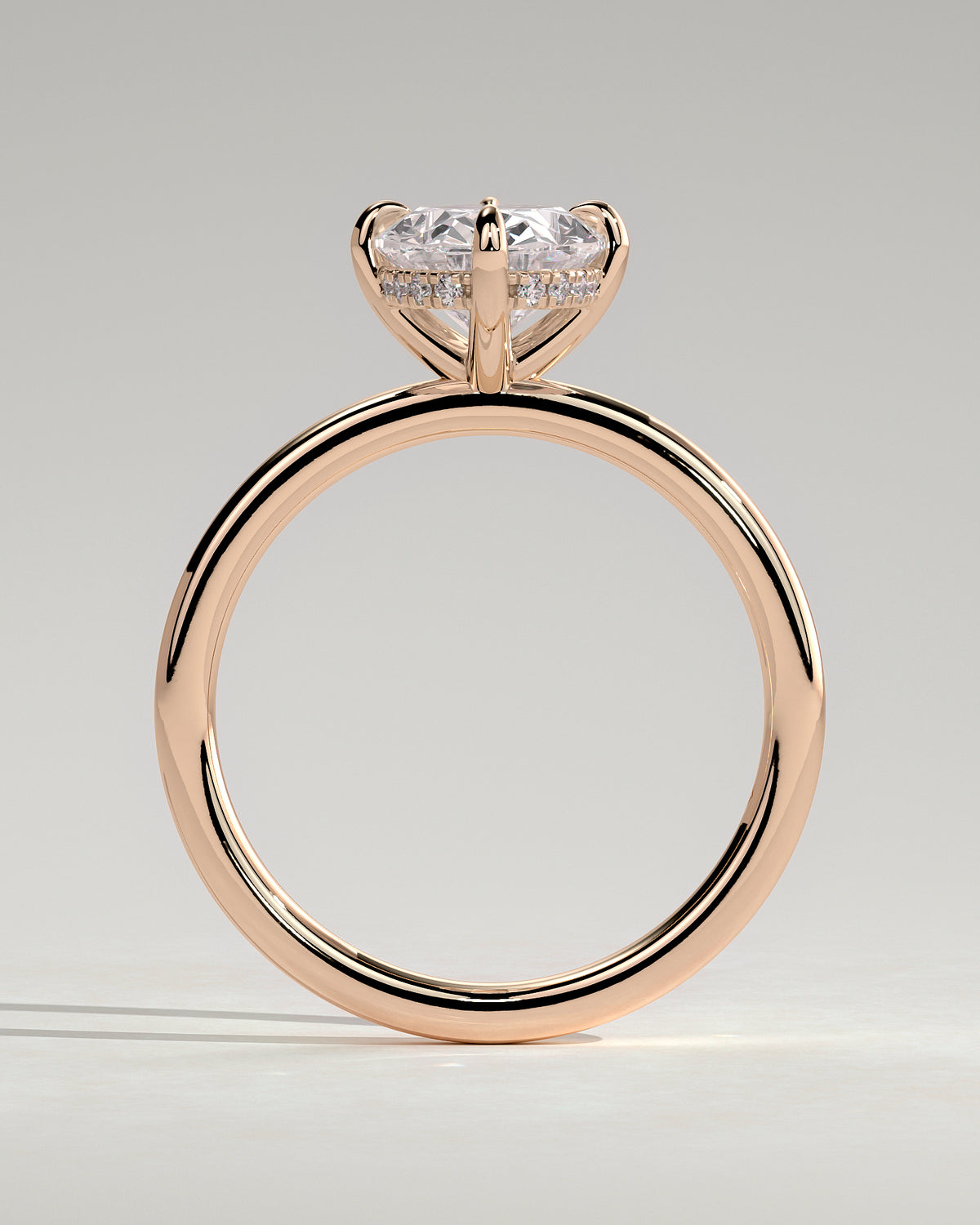 MET 0191 - 2 ct center stone - 18k Rose Gold source reference - setting detail view
