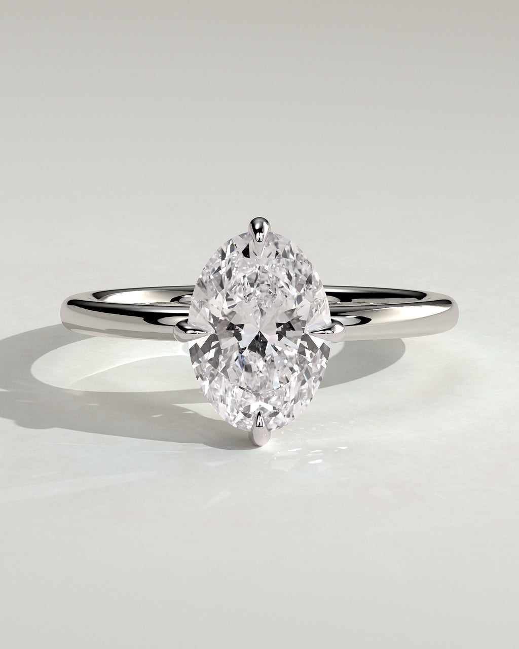 MET 0191 - 2 ct center stone - 18k White Gold source reference - front view