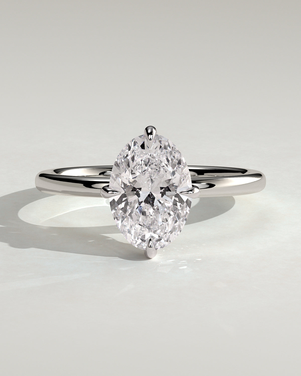 MET 0191 - 2 ct center stone - 18k White Gold source reference - front view