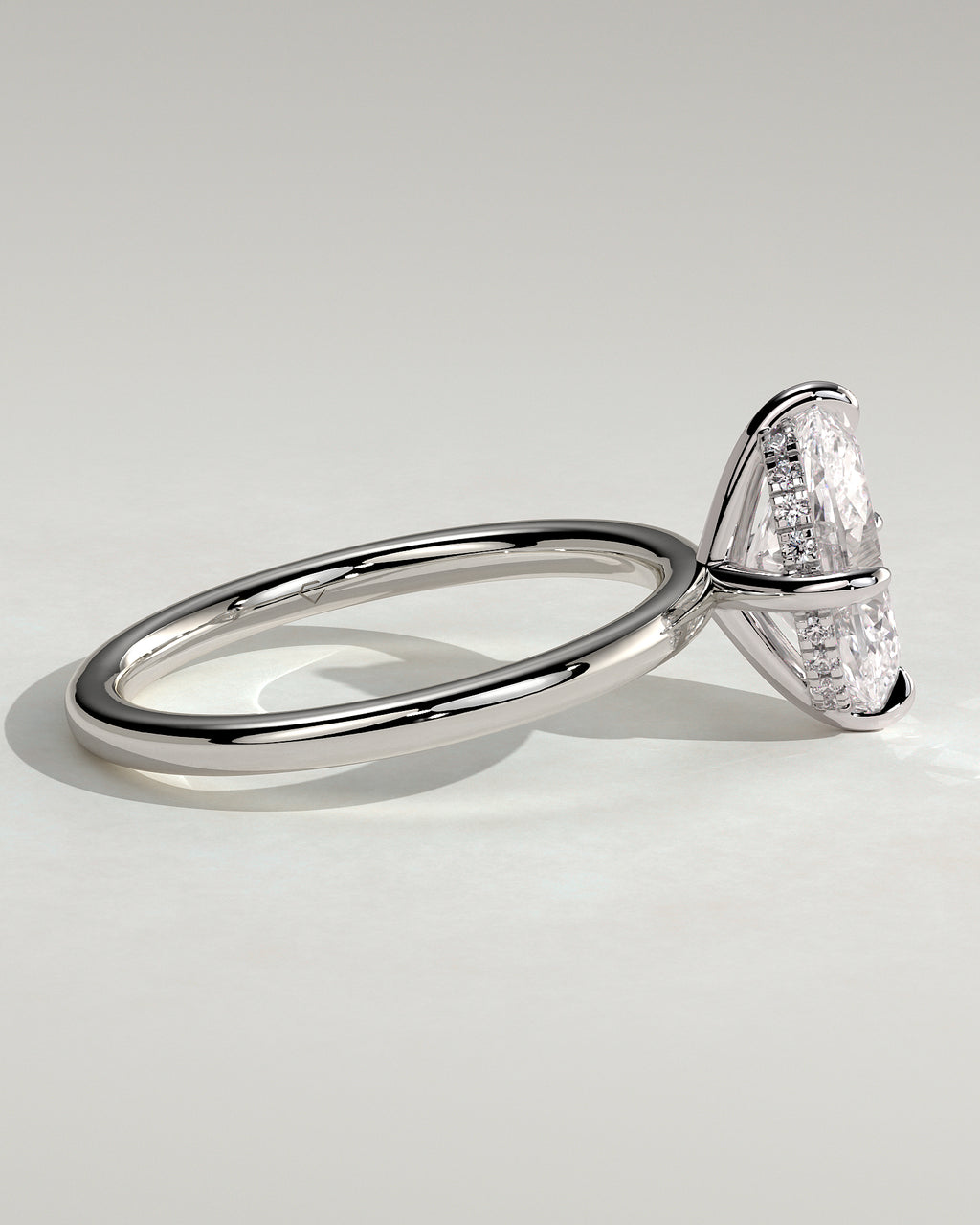 MET 0191 - 2 ct center stone - 18k White Gold source reference - setting detail view