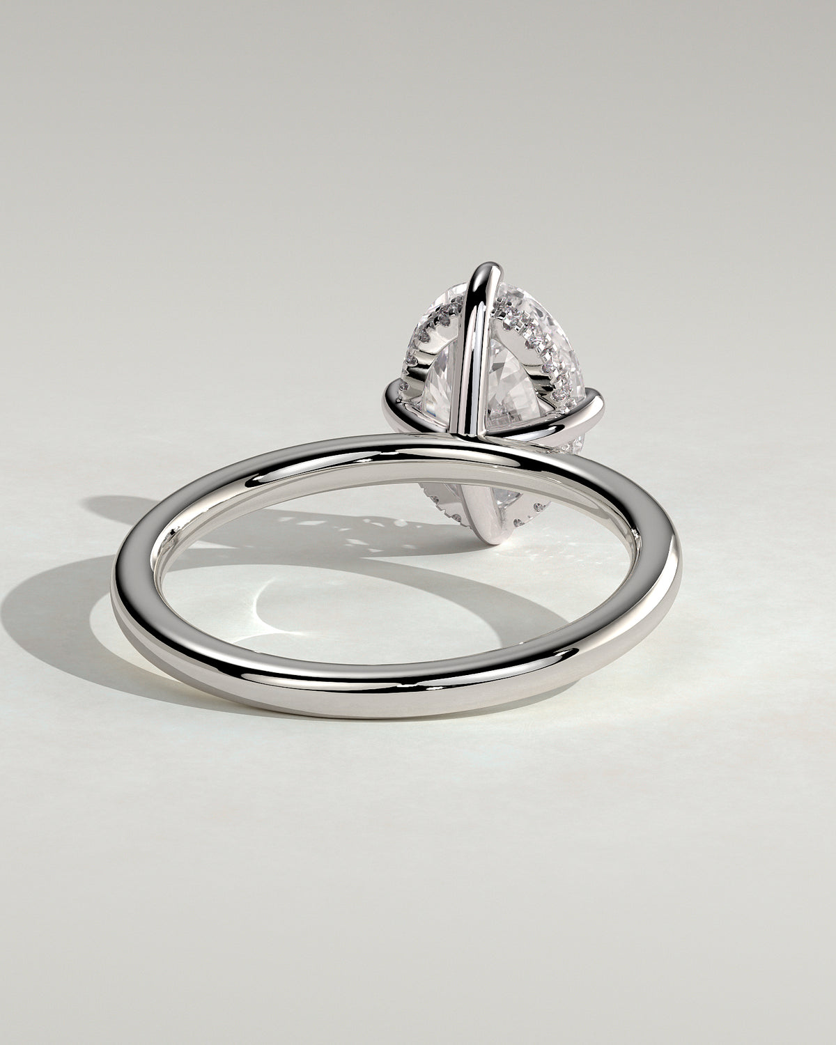 MET 0191 - 2 ct center stone - 18k White Gold source reference - setting detail view