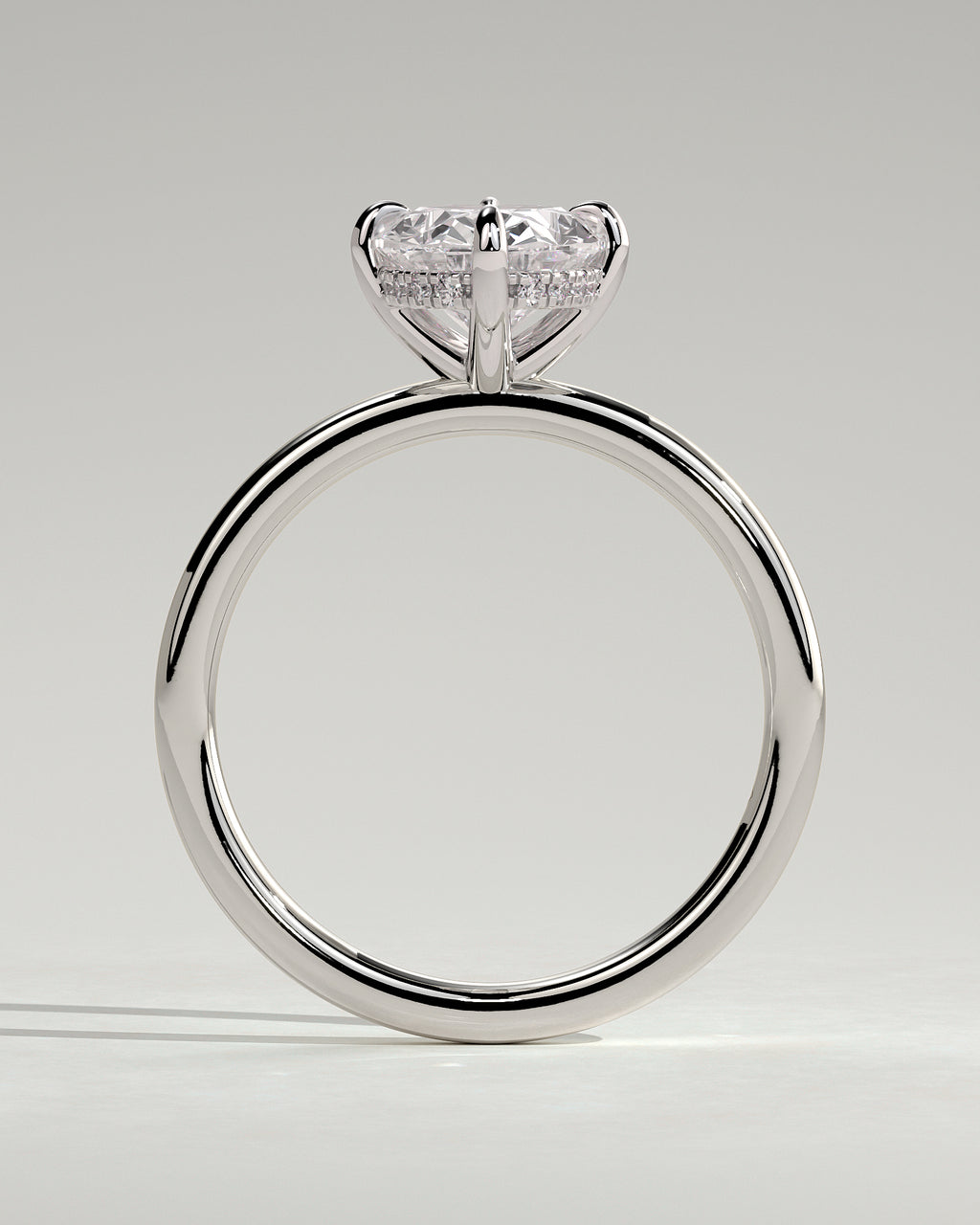 MET 0191 - 2 ct center stone - 18k White Gold source reference - setting detail view