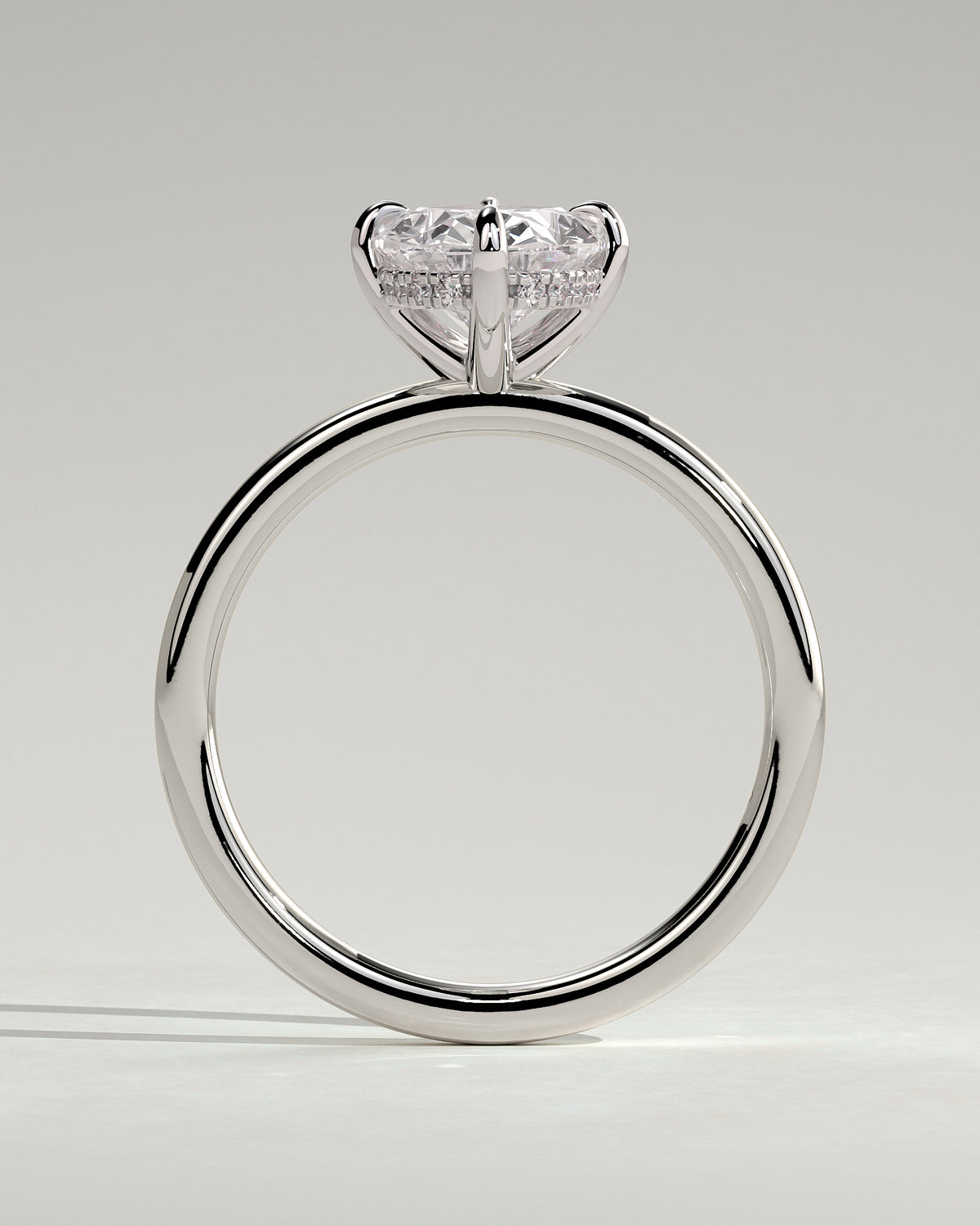 MET 0191 - 2 ct center stone - 18k White Gold source reference - setting detail view