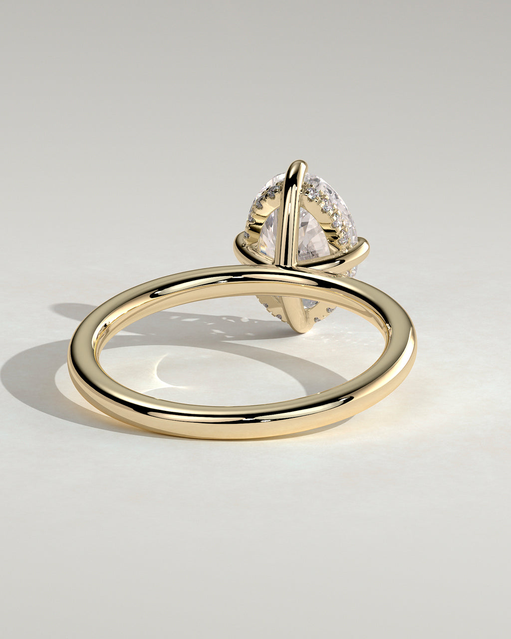 MET 0191 - 2 ct center stone - 18k Yellow Gold source reference - setting detail view