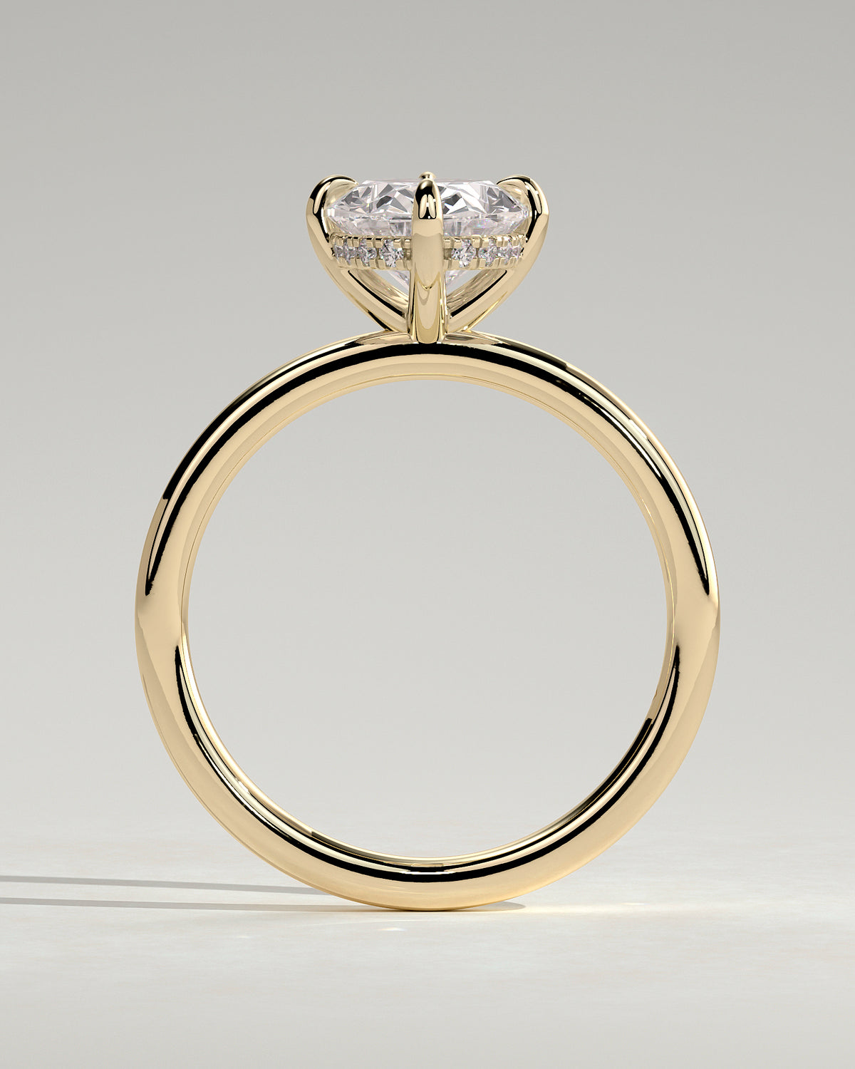 MET 0191 - 2 ct center stone - 18k Yellow Gold source reference - setting detail view