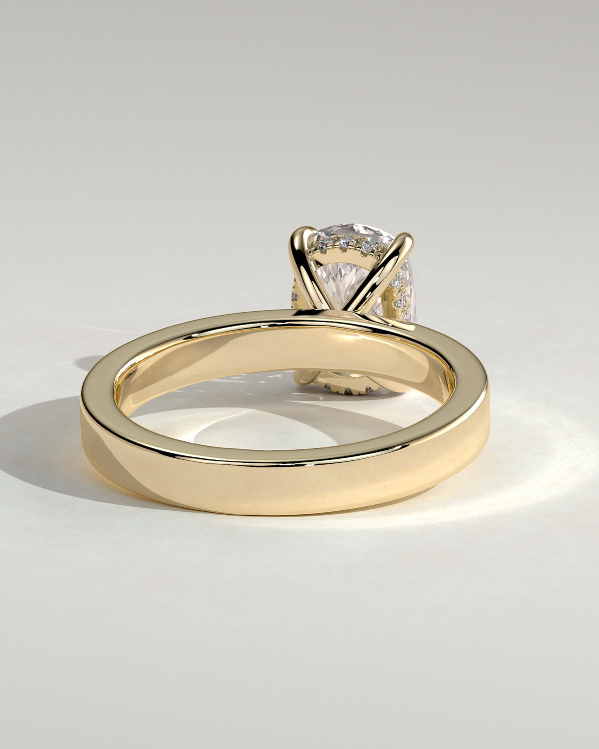 MET 0192 - 2 ct center stone - 18k Yellow Gold source reference - setting detail view