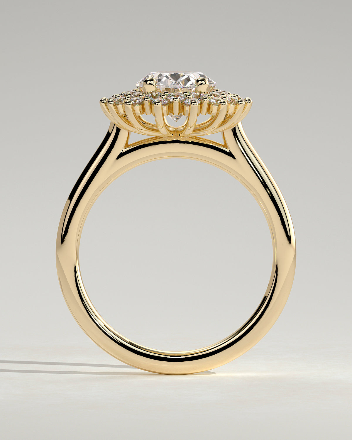 MET 0193 - 2 ct center stone - 18k Yellow Gold source reference - setting detail view
