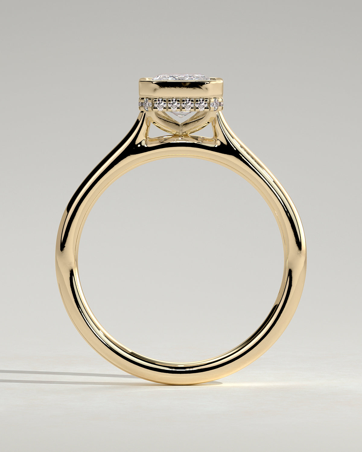 MET 0194 - 2 ct center stone - 18k Yellow Gold source reference - setting detail view