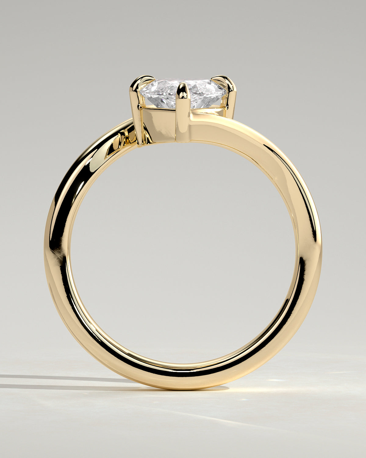 MET 0196 - 2 ct center stone - 18k Yellow Gold source reference - setting detail view