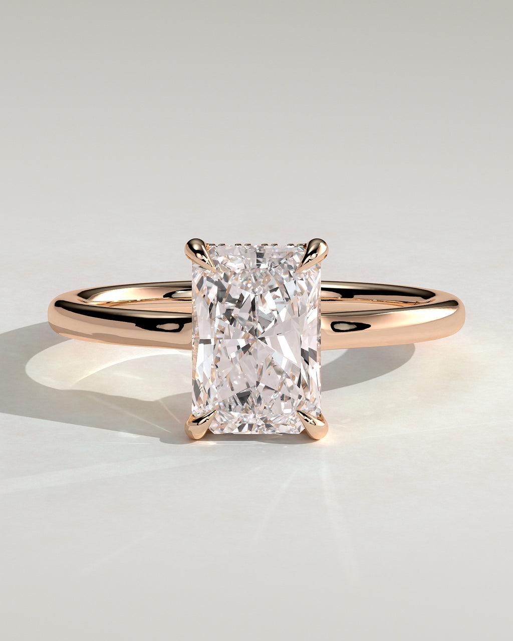 MET 0197 - 2 ct center stone - 18k Rose Gold source reference - front view