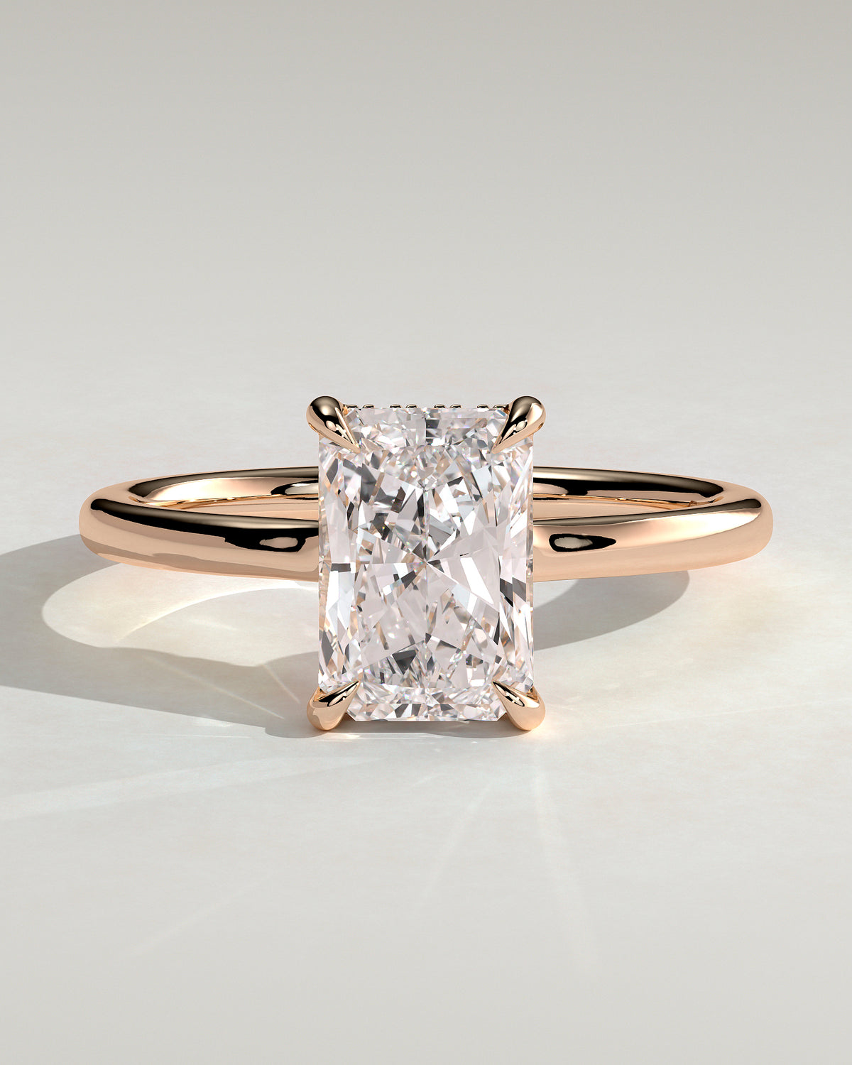 MET 0197 - 2 ct center stone - 18k Rose Gold source reference - front view