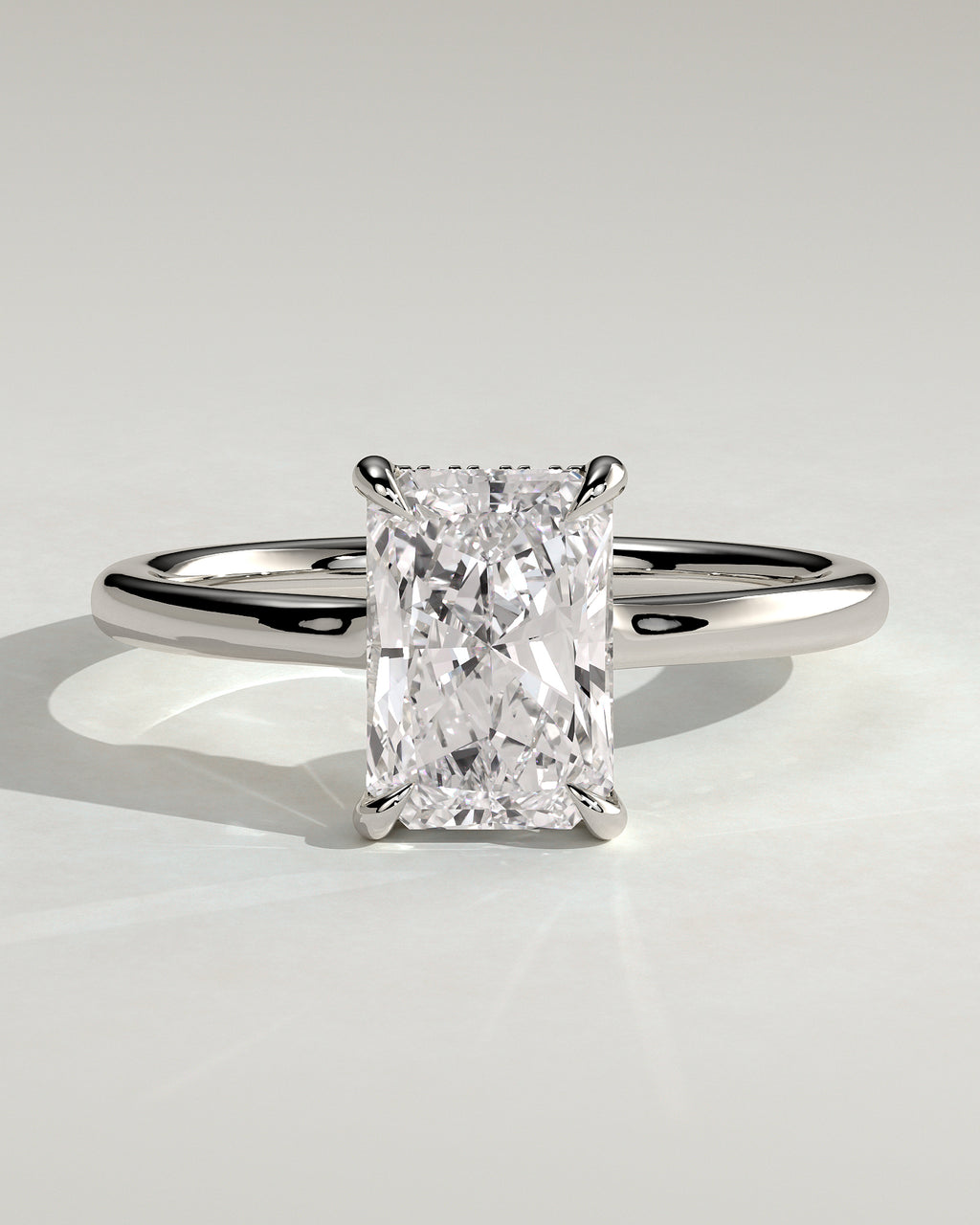 MET 0197 - 2 ct center stone - 18k White Gold source reference - front view