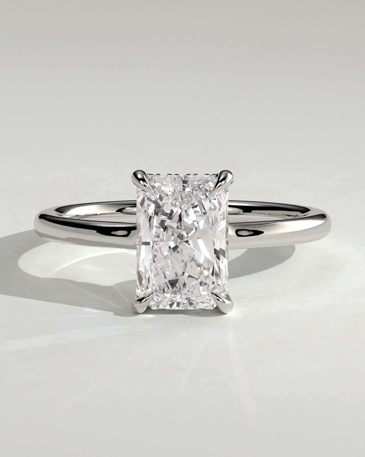 MET 0197 - 2 ct center stone - 18k White Gold source reference - front view