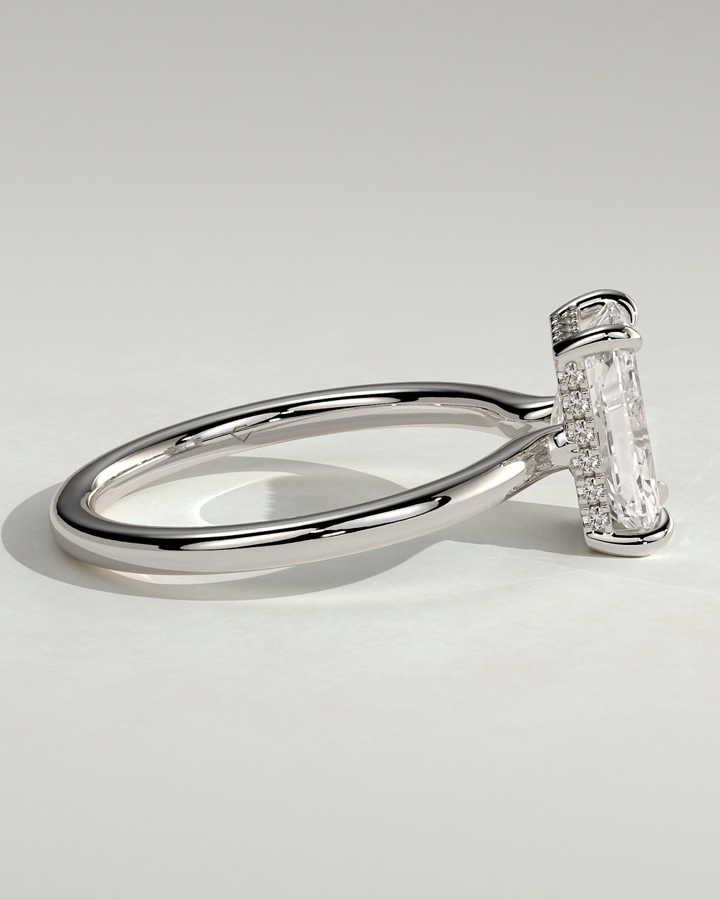 MET 0197 - 2 ct center stone - 18k White Gold source reference - setting detail view