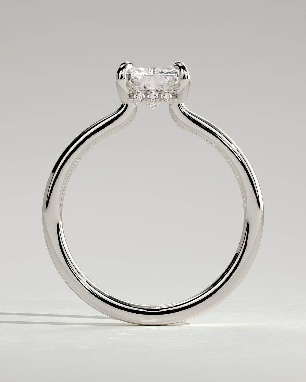 MET 0197 - 2 ct center stone - 18k White Gold source reference - setting detail view
