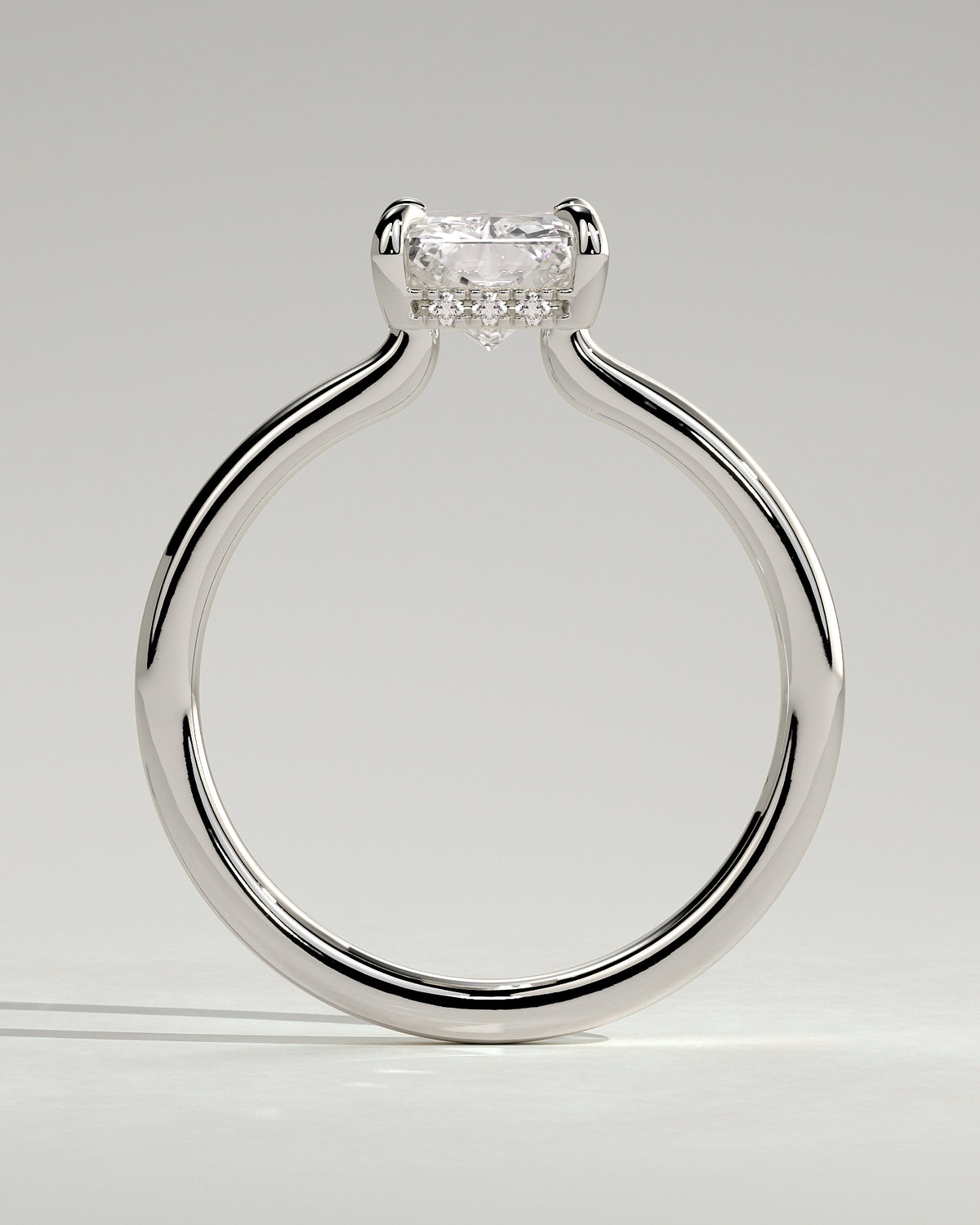 MET 0197 - 2 ct center stone - 18k White Gold source reference - setting detail view