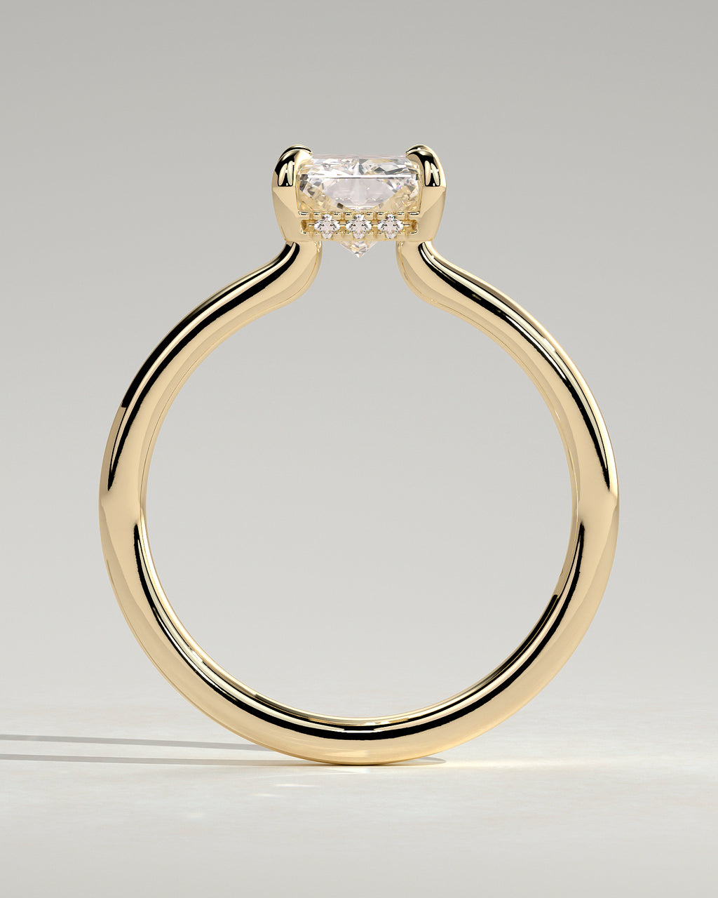 MET 0197 - 2 ct center stone - 18k Yellow Gold source reference - setting detail view