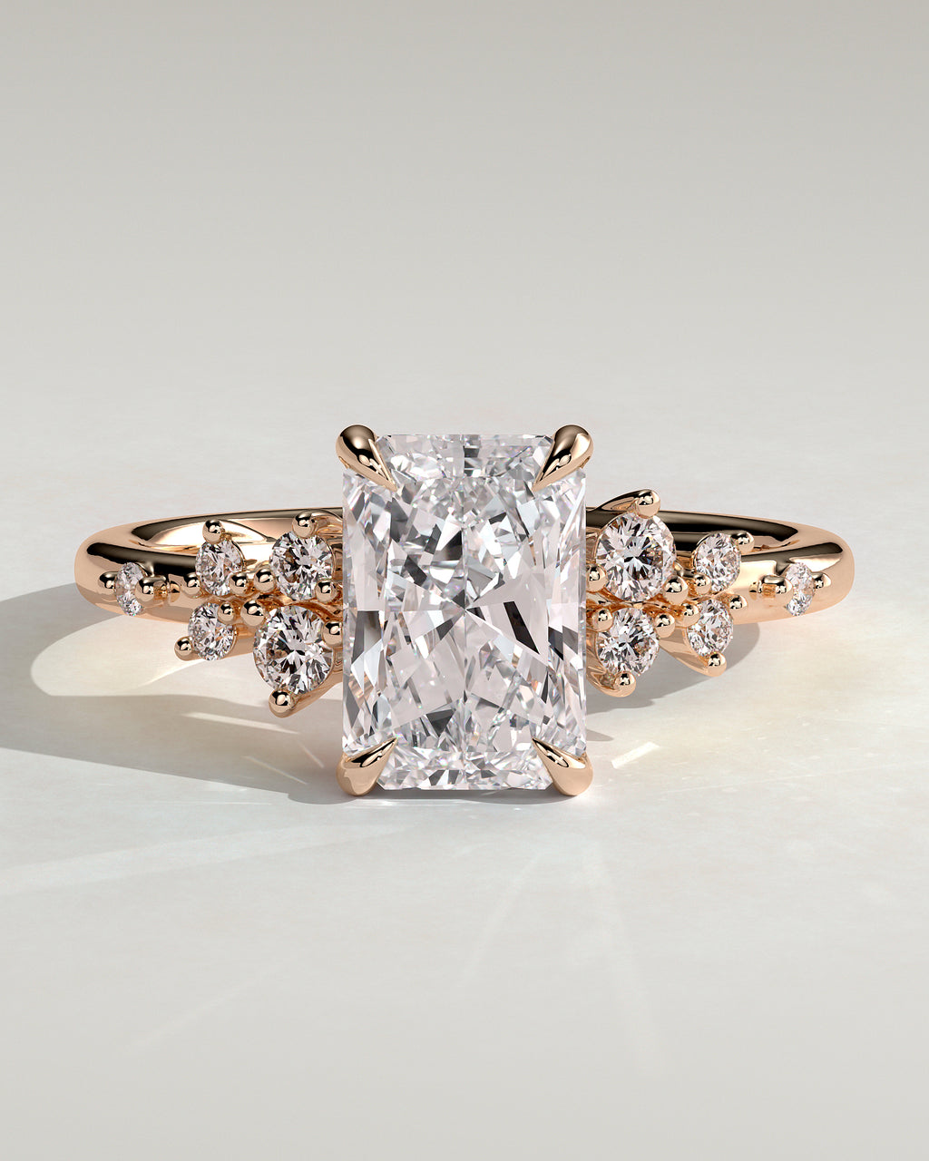 MET 0198 - 2 ct center stone - 18k Rose Gold source reference - front view