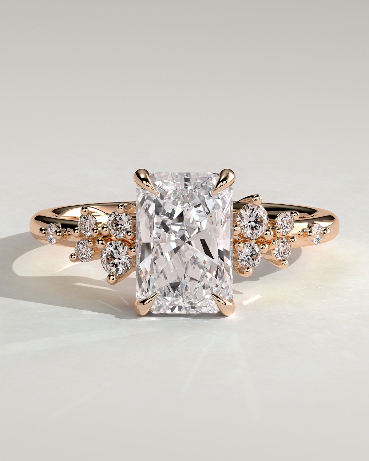 MET 0198 - 2 ct center stone - 18k Rose Gold source reference - front view