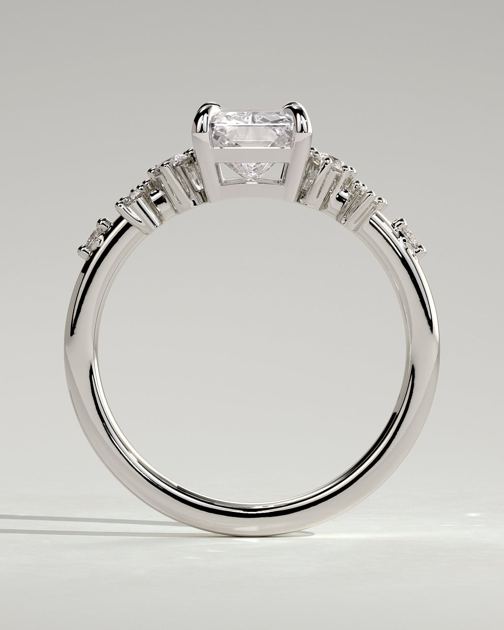 MET 0198 - 2 ct center stone - 18k White Gold source reference - setting detail view