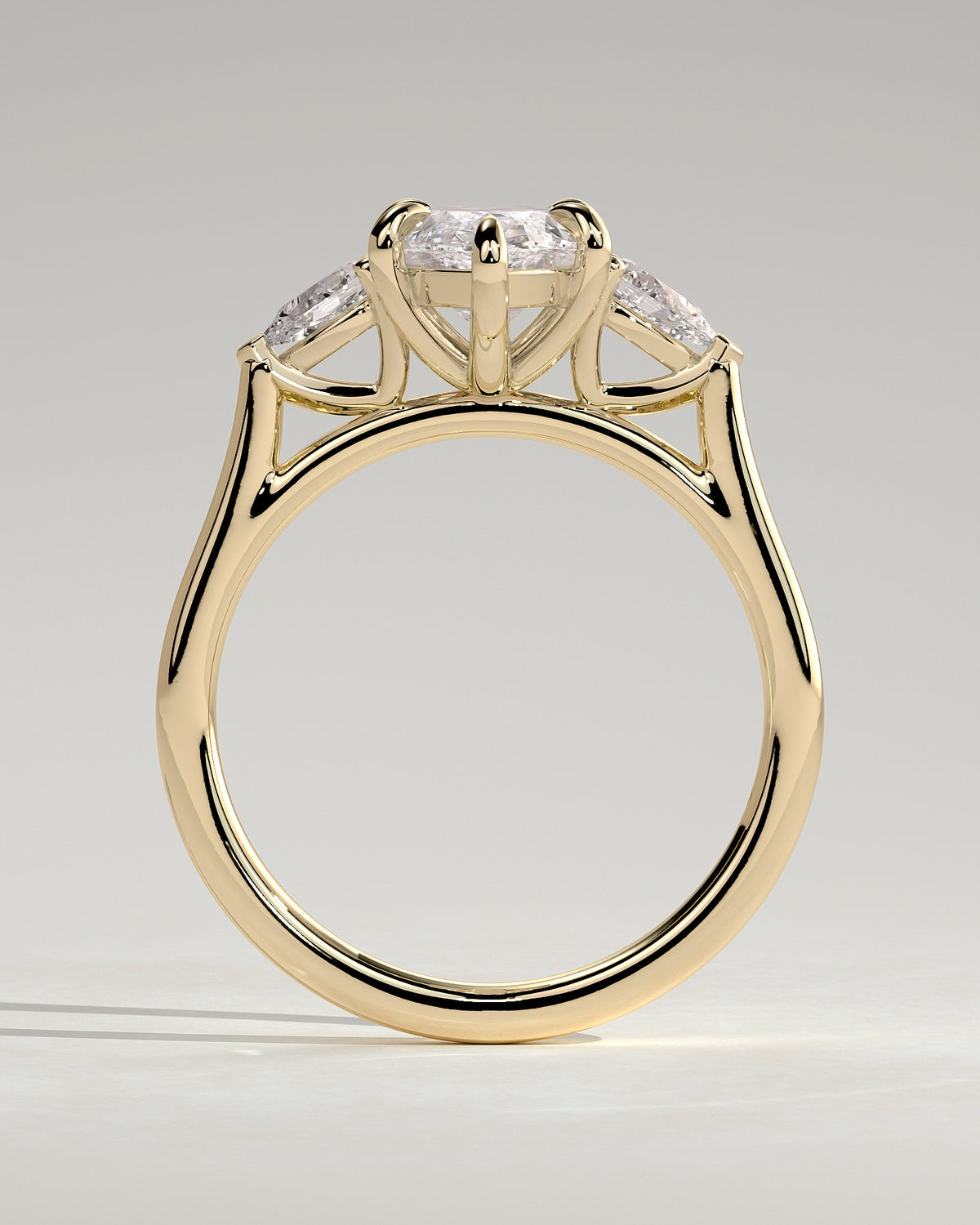MET 0199 - 2 ct center stone - 18k Yellow Gold source reference - setting detail view