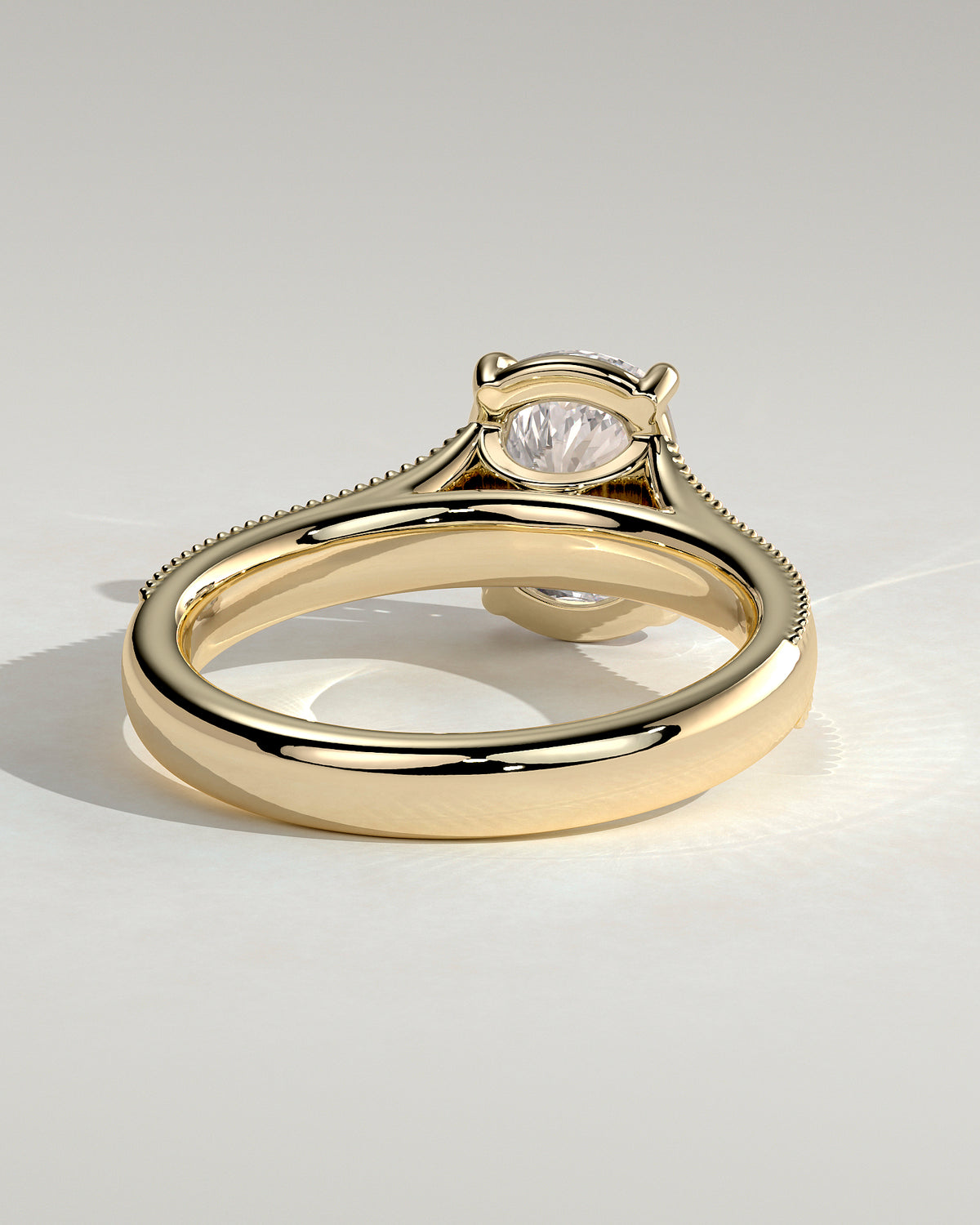MET 0200 - 2 ct center stone - 18k Yellow Gold source reference - setting detail view