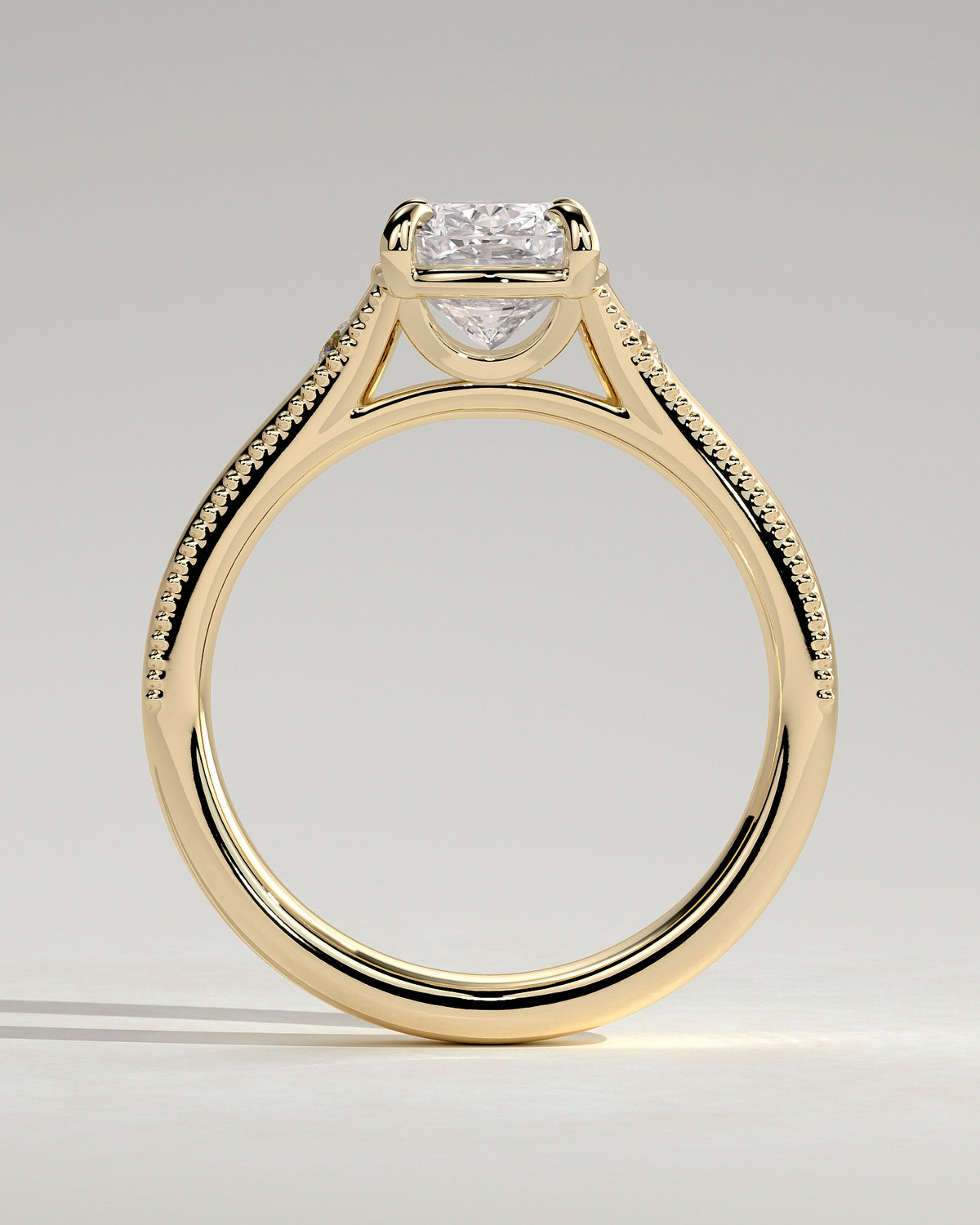 MET 0200 - 2 ct center stone - 18k Yellow Gold source reference - setting detail view