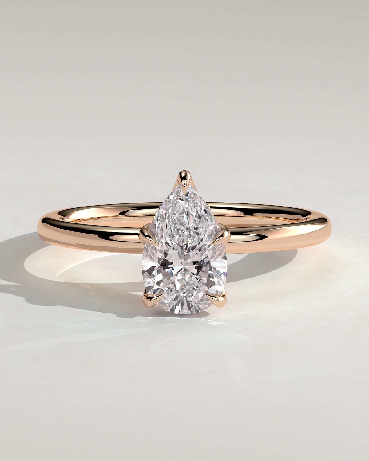 MET 0201 - 1 ct center stone - 18k Rose Gold source reference - front view