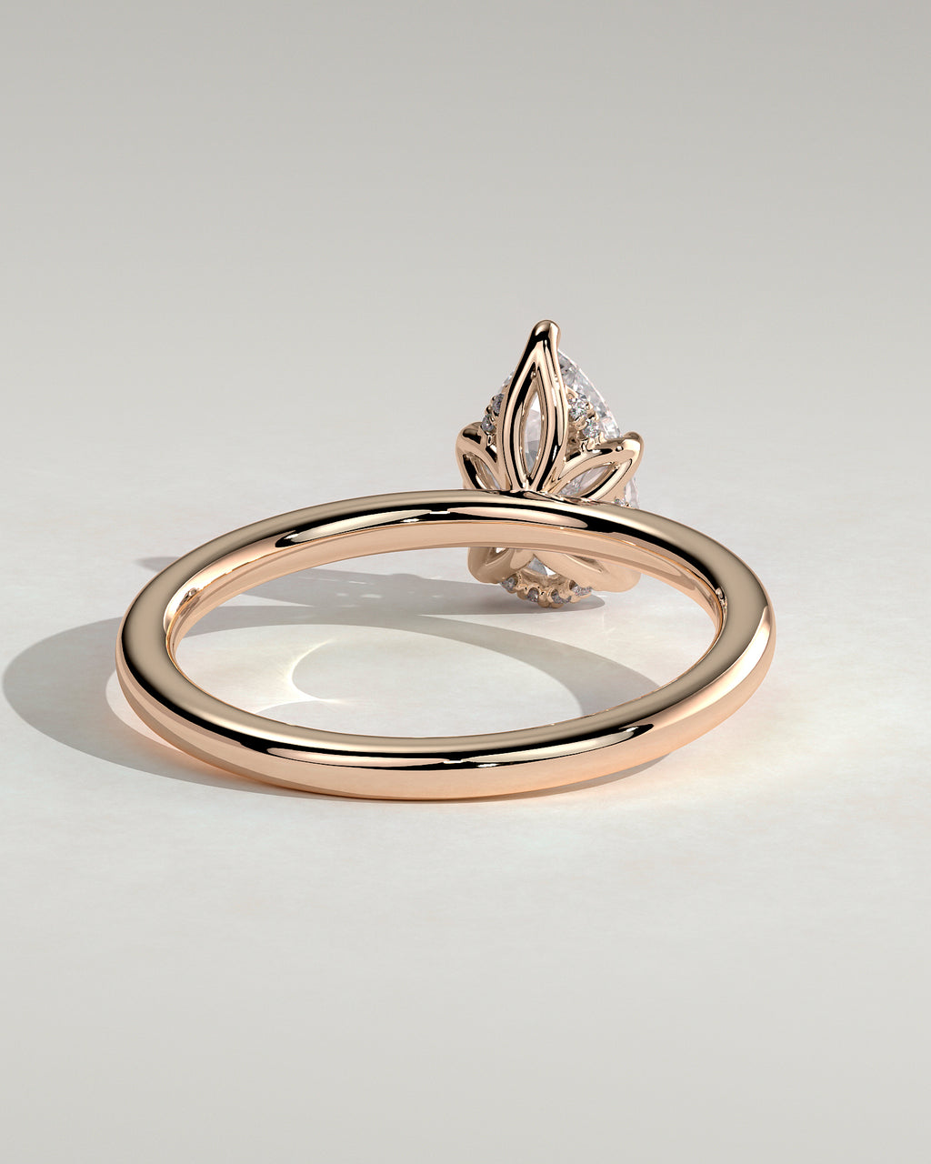 MET 0201 - 1 ct center stone - 18k Rose Gold source reference - setting detail view