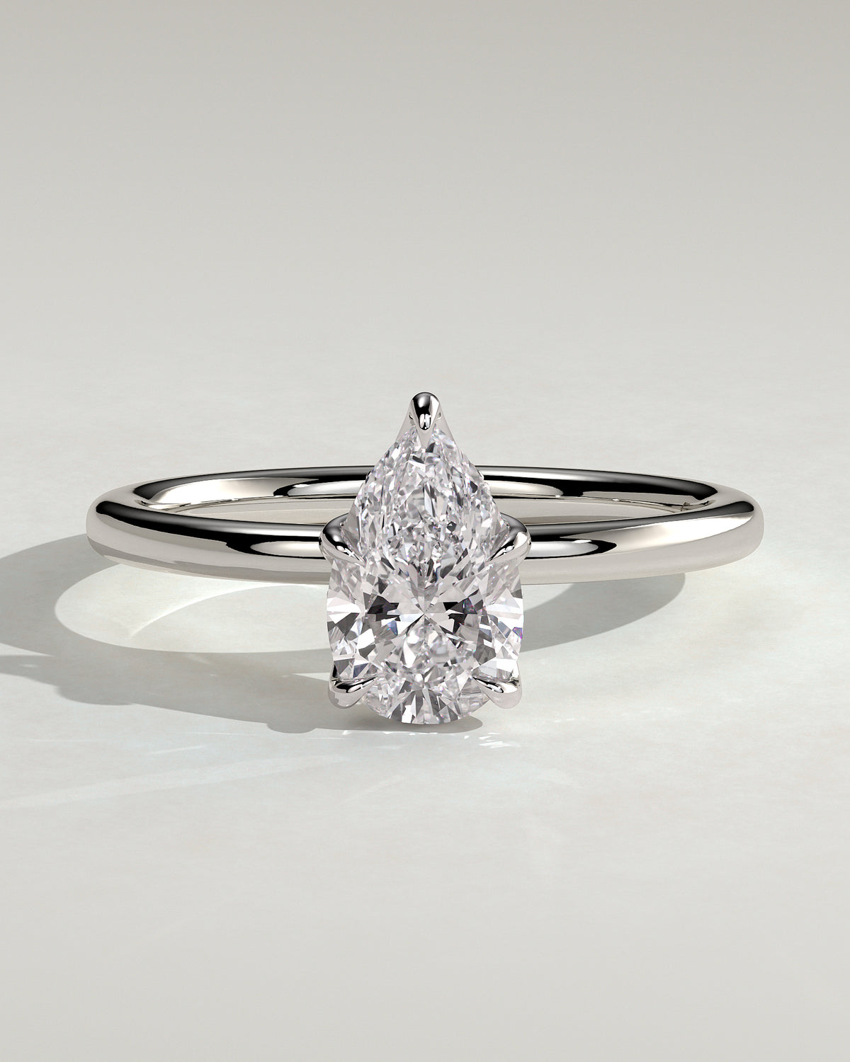 MET 0201 - 1 ct center stone - 18k White Gold source reference - front view