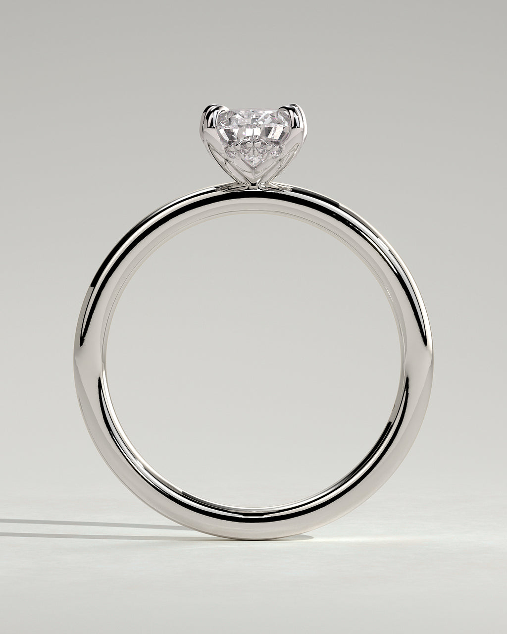 MET 0201 - 1 ct center stone - 18k White Gold source reference - setting detail view