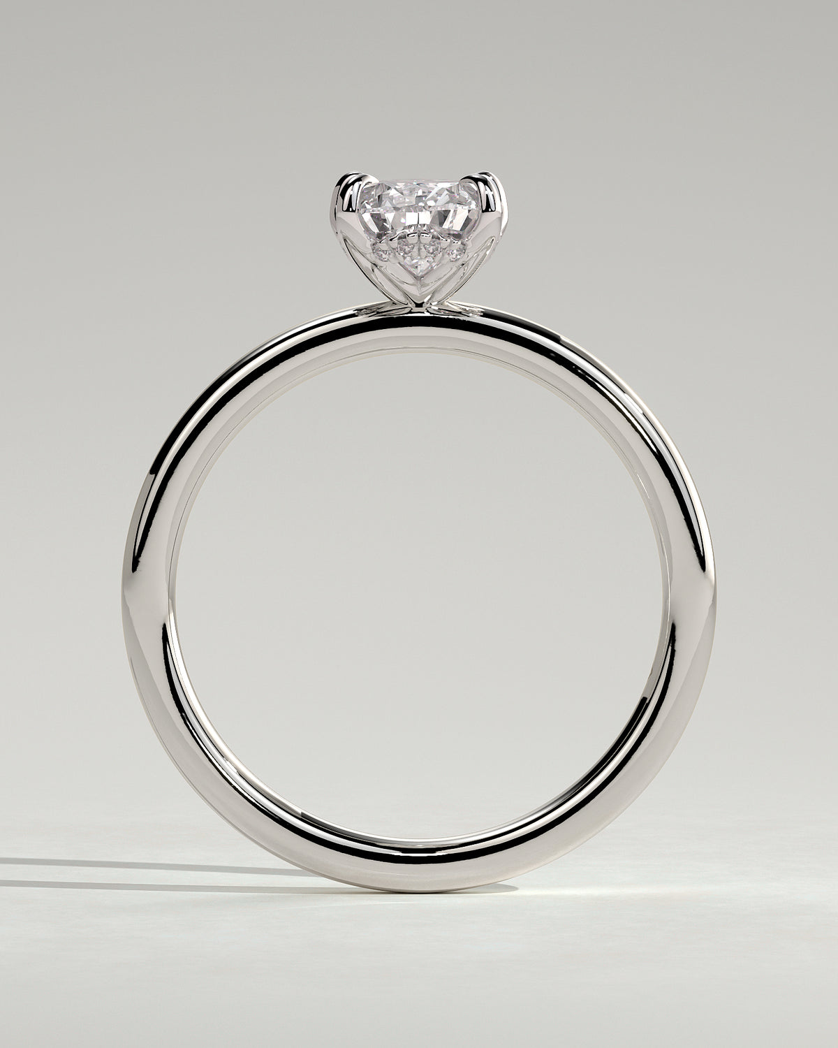 MET 0201 - 1 ct center stone - 18k White Gold source reference - setting detail view