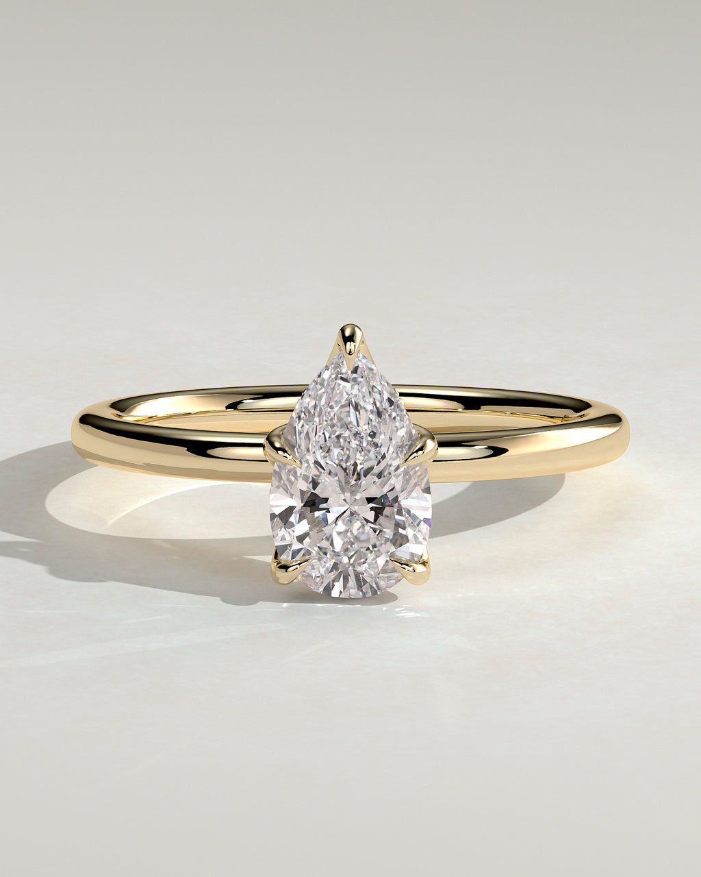 MET 0201 - 1 ct center stone - 18k Yellow Gold source reference - front view
