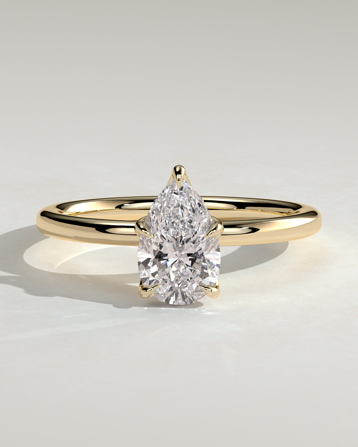 MET 0201 - 1 ct center stone - 18k Yellow Gold source reference - front view