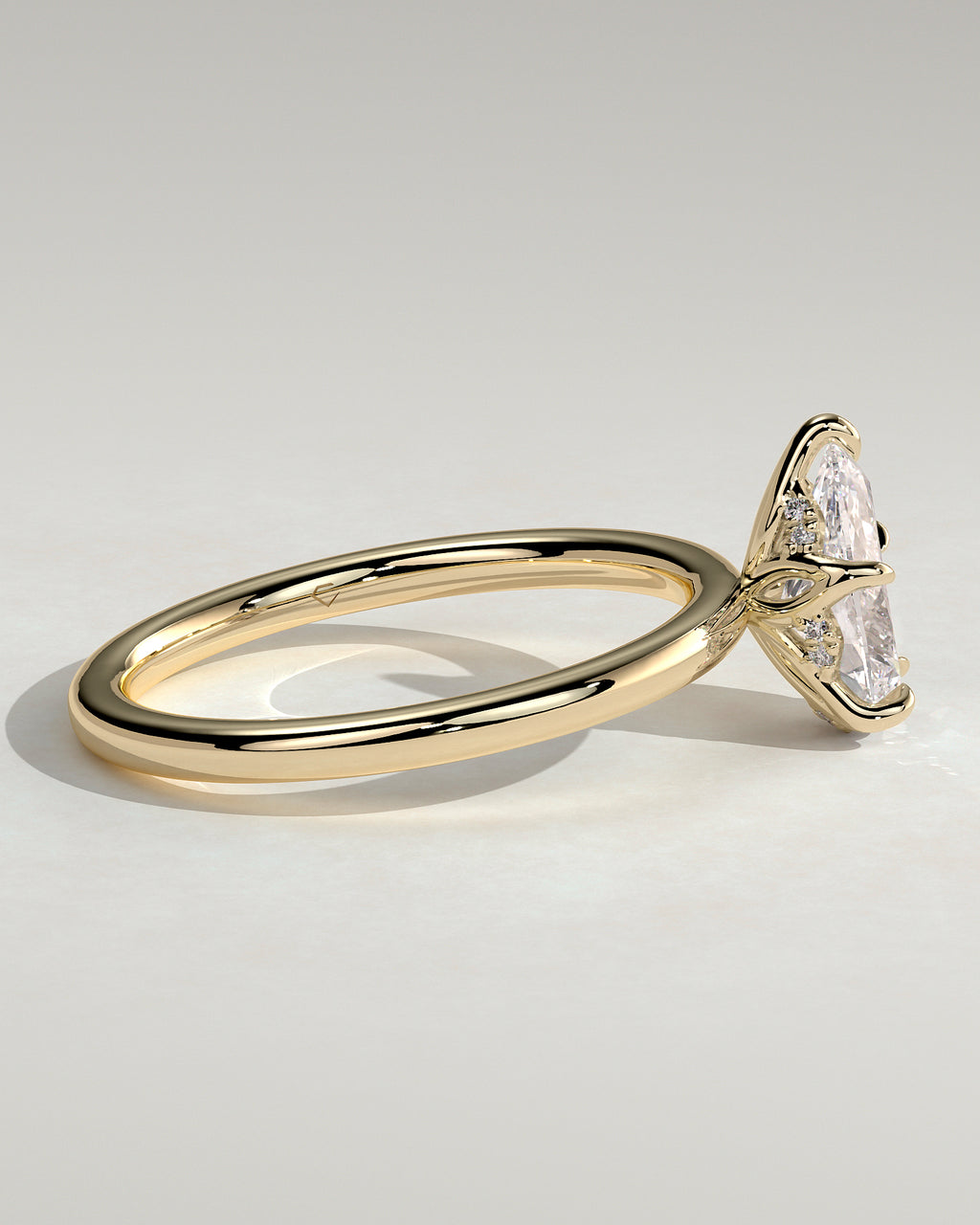 MET 0201 - 1 ct center stone - 18k Yellow Gold source reference - setting detail view