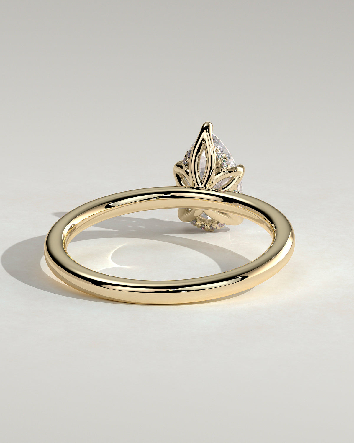 MET 0201 - 1 ct center stone - 18k Yellow Gold source reference - setting detail view