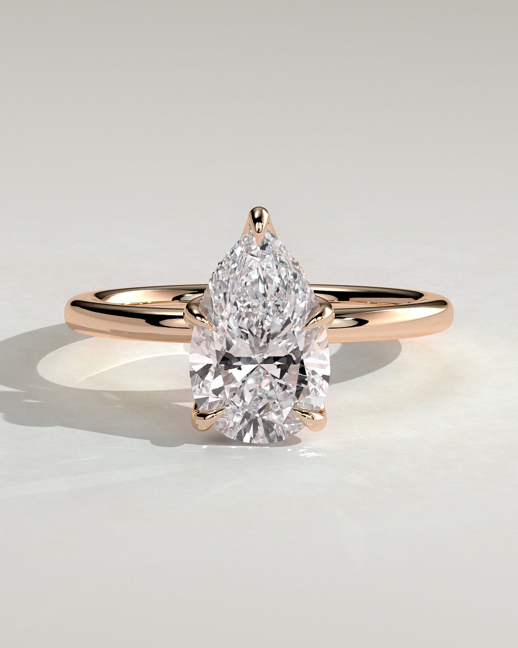 MET 0201 - 2 ct center stone - 18k Rose Gold source reference - front view