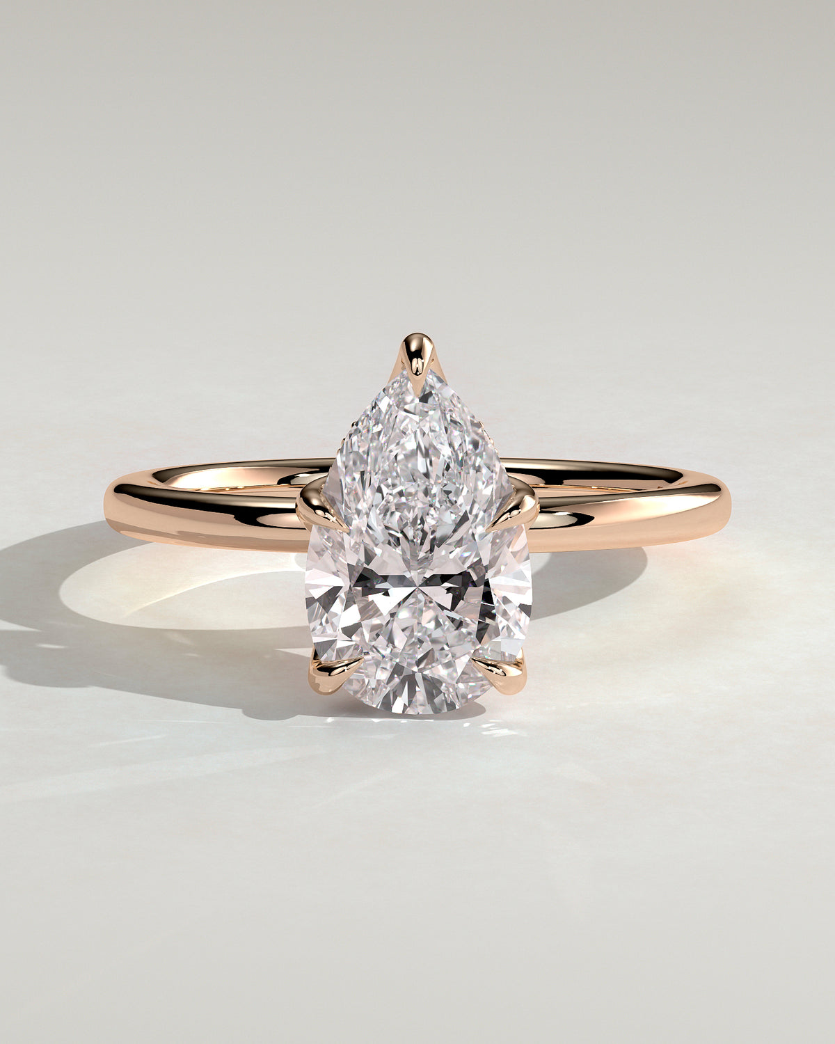 MET 0201 - 2 ct center stone - 18k Rose Gold source reference - front view