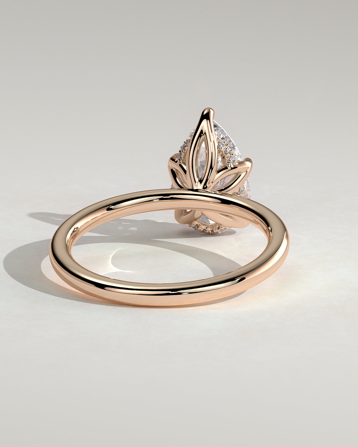 MET 0201 - 2 ct center stone - 18k Rose Gold source reference - setting detail view